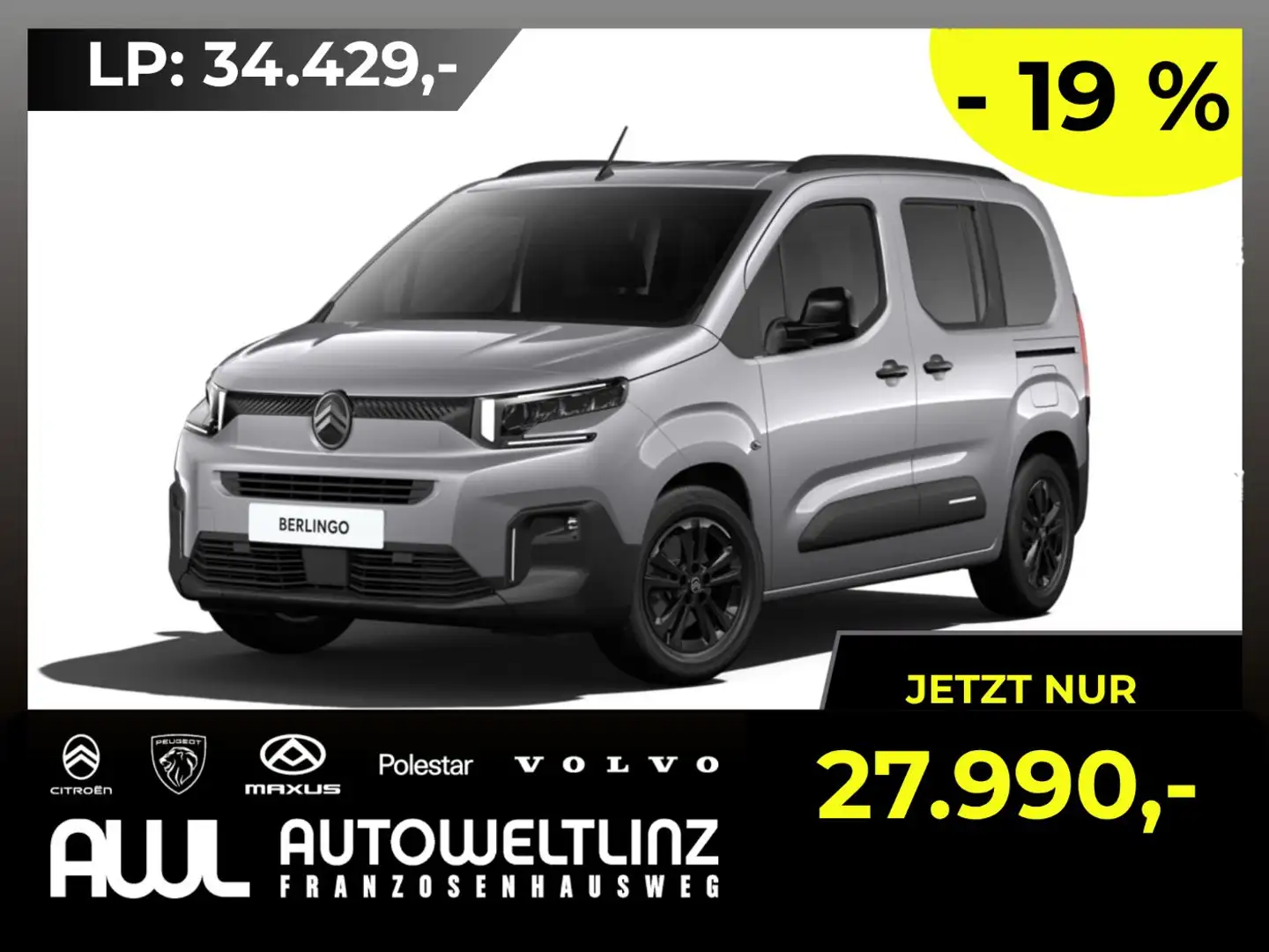 Citroen Berlingo M 1.5 BlueHDi 130 Max LED+Navi Grau - 1