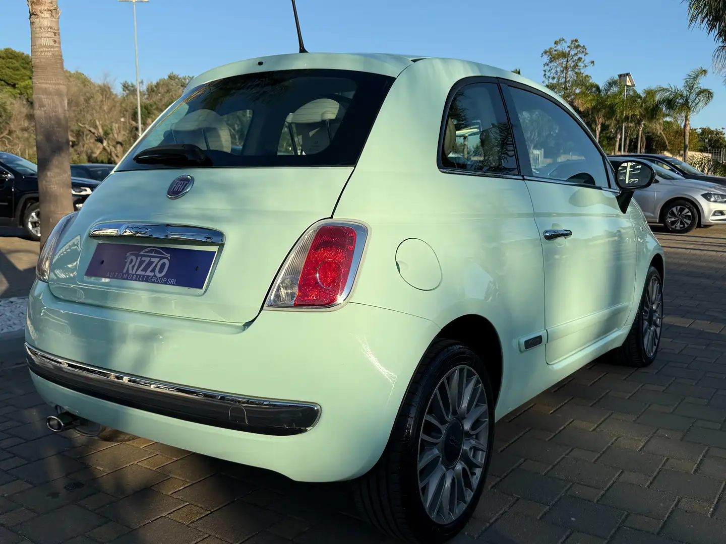 Fiat 500 1.2 LOUNGETETTO PELLE Grün - 2