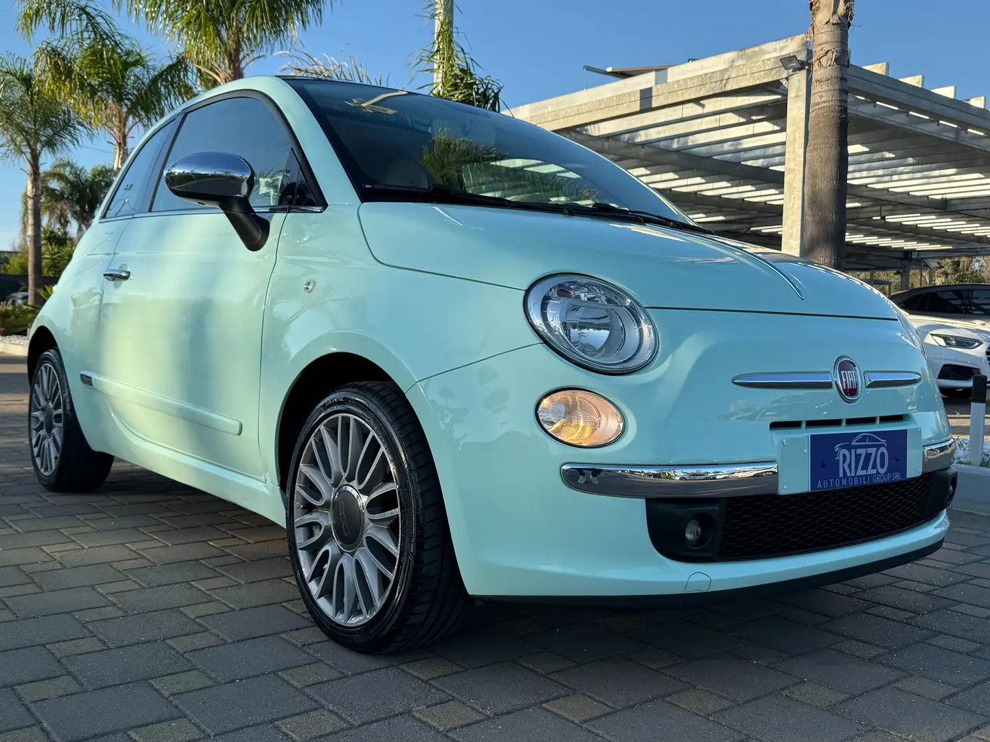 Fiat 500 1.2 LOUNGETETTO PELLE Grün - 1