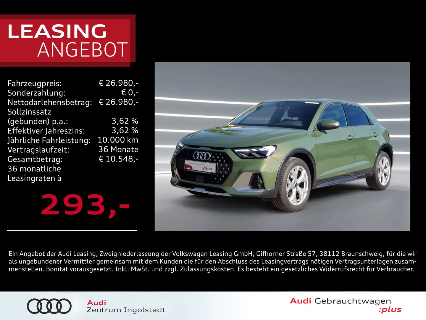 Audi A1 allstreet 30 TFSI S line LED ACC virtual NAVI Grün - 1