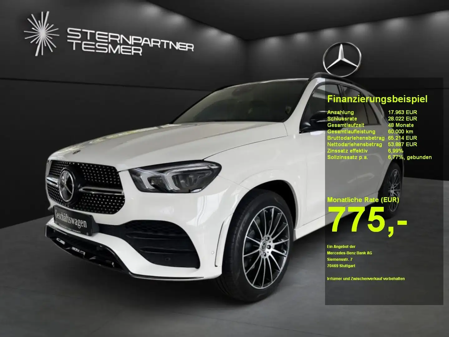 Mercedes-Benz GLE 300 d 4MATIC #AMG#MEMORY#PANO-D#AHK#MULTIB. Weiß - 1