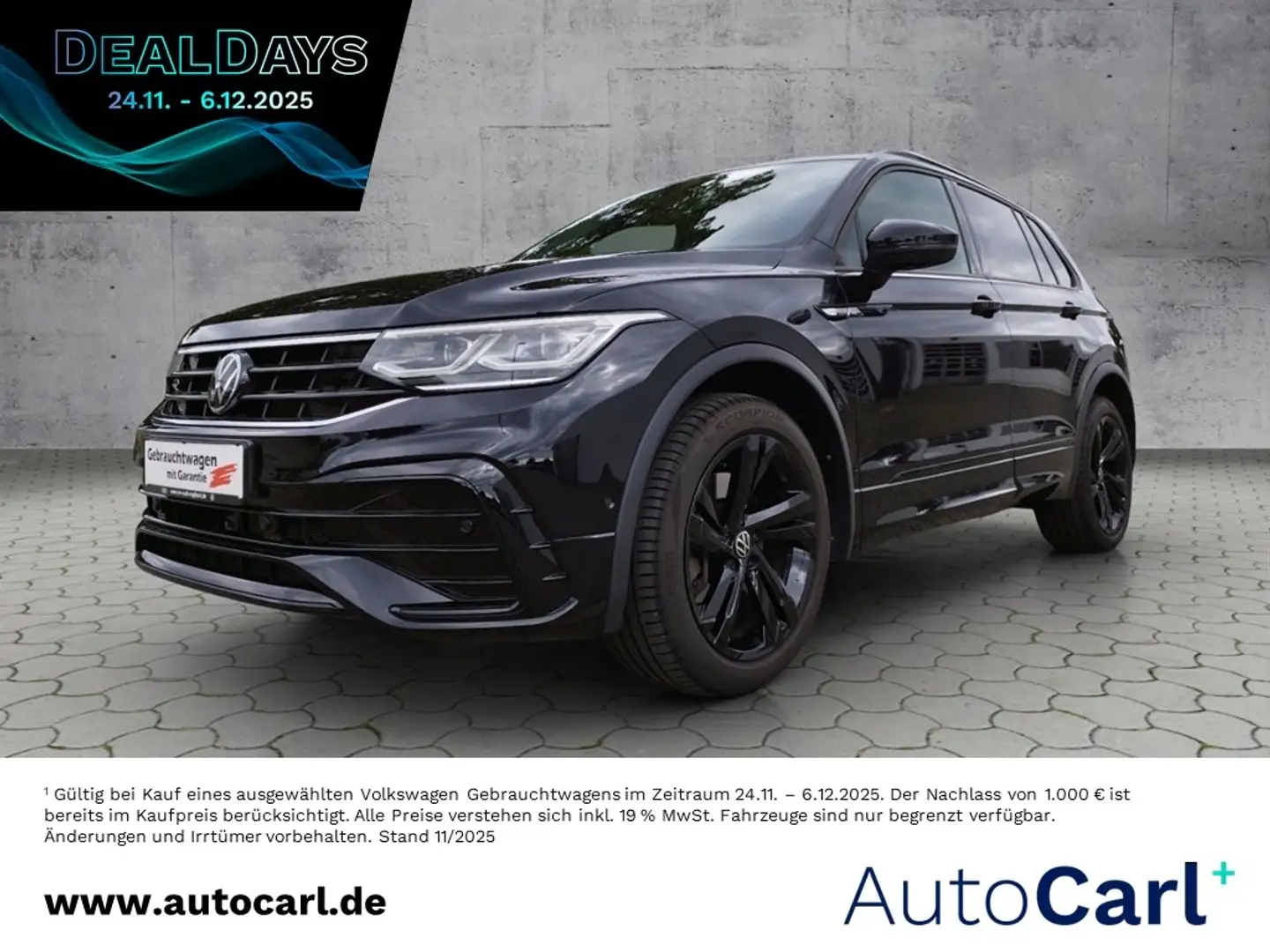 Volkswagen Tiguan R line 2.0 TSI 4M DSG IQ.Light/AHK/Black/ACC/3-Zo Schwarz - 1