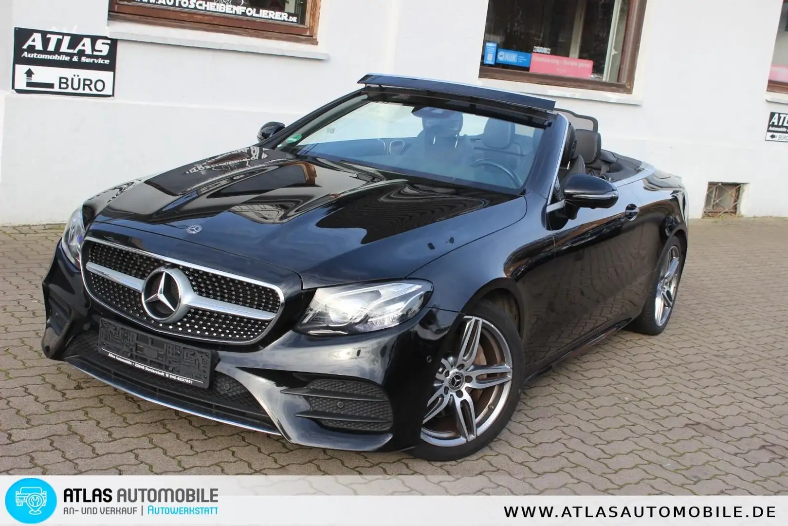 Mercedes-Benz E 200 Cabrio AMG LEDER=LED=NAVI=Kamera 360=Airsc Noir - 1