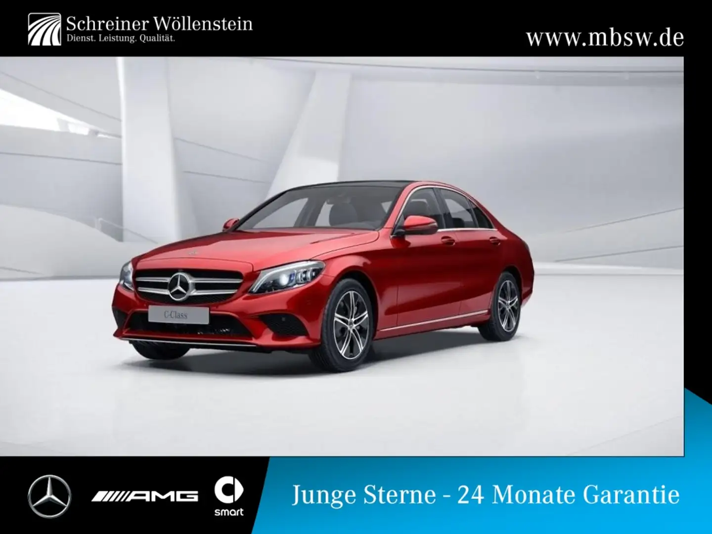 Mercedes-Benz C 300 d 4M *Pano*Avantgarde*Stdhzg*Distr*Mbeam Rot - 1