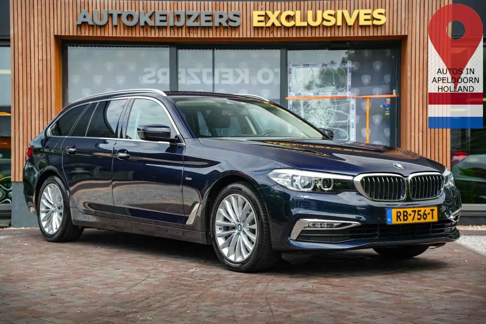 BMW 520 5-serie Touring 520i Executive leder Navi LE Blauw - 1