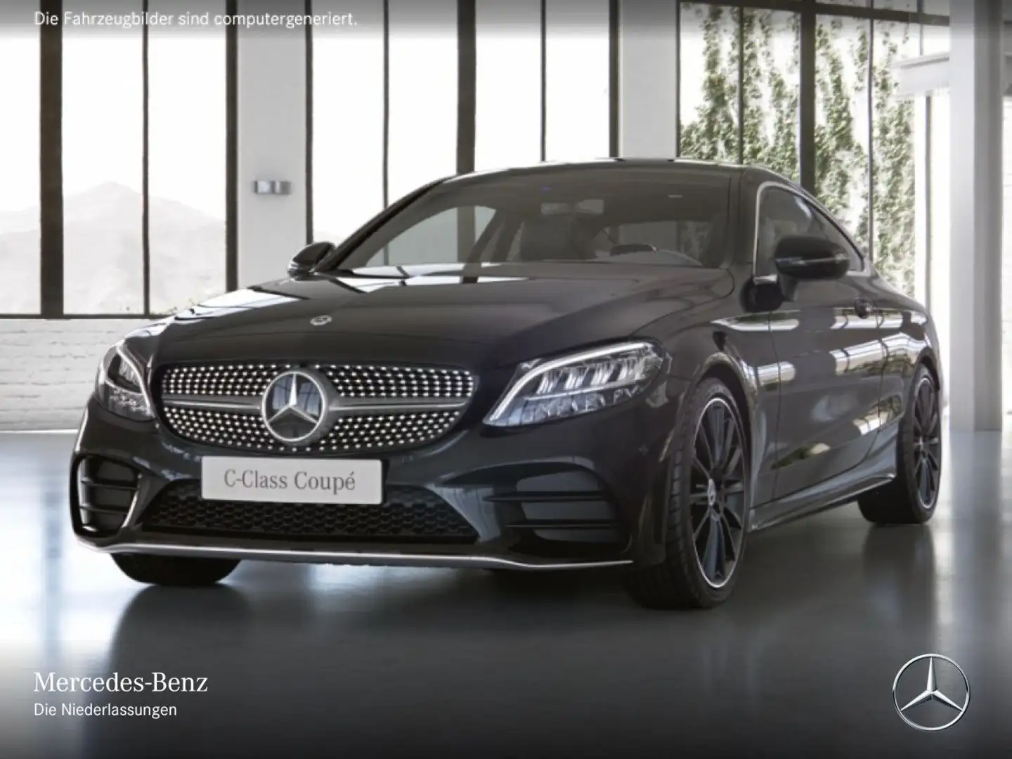 Mercedes-Benz C 220 d Coupé AMG+LED+KAMERA+19"+KEYLESS+9G Schwarz - 2
