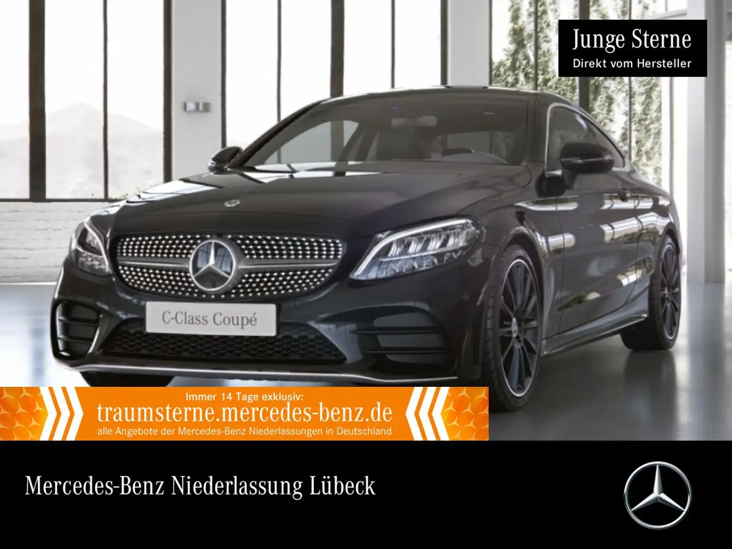 Mercedes-Benz C 220 d Coupé AMG+LED+KAMERA+19"+KEYLESS+9G Schwarz - 1