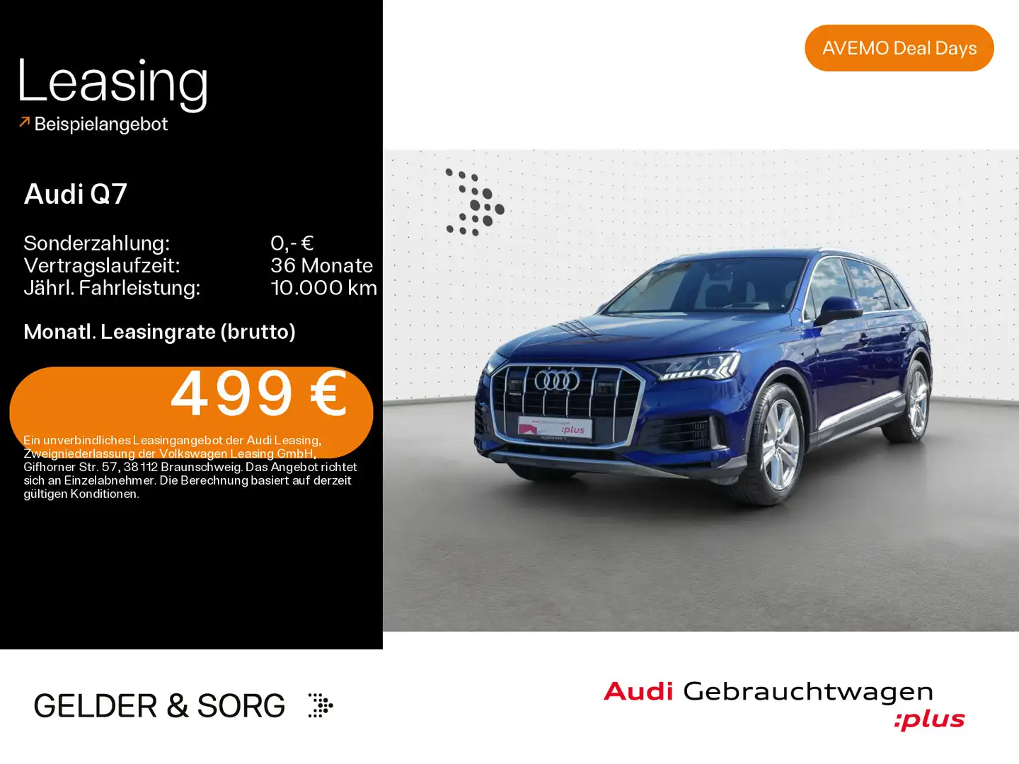Audi Q7 55 TFSI qu. 7Sitze*AHK*Matrix*AIR*Pano*HuD Blau - 1