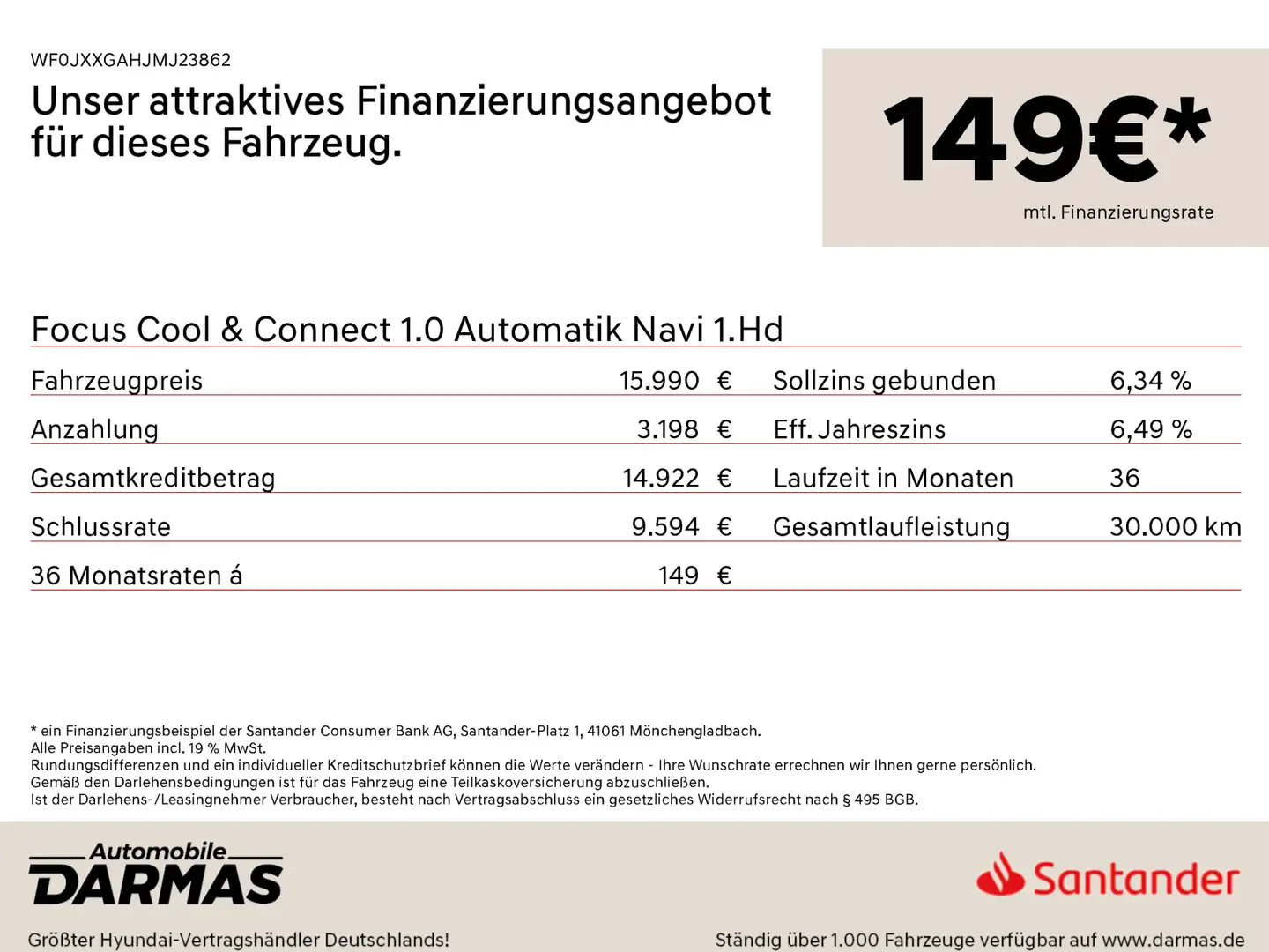 Ford Focus Focus Cool & Connect 1.0 Automatik Navi 1.Hd Zilver - 2