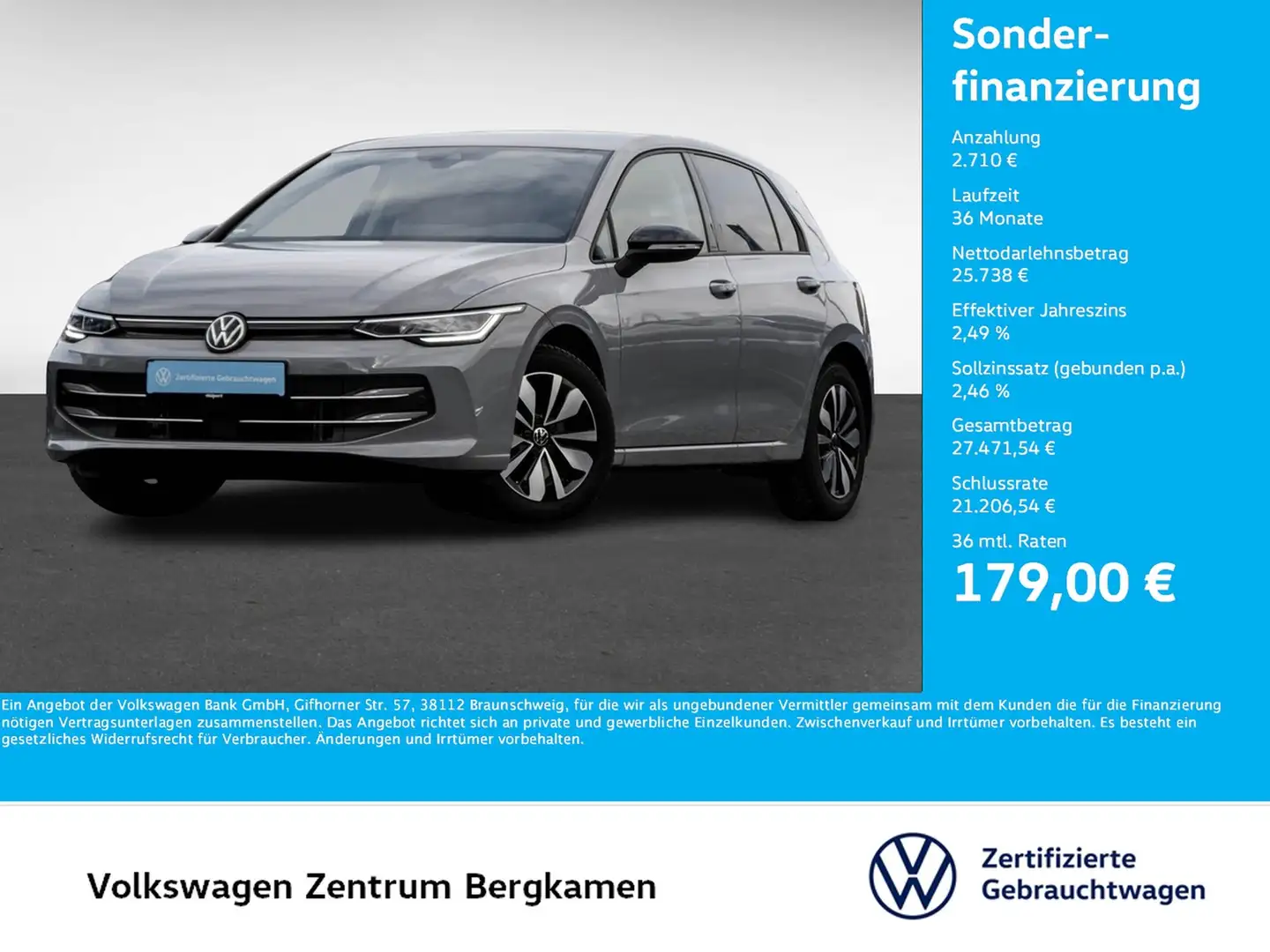 Volkswagen Golf VIII 2.0 GOAL FACELIFT ACC CARPLAY SITZHEIZ Gris - 1