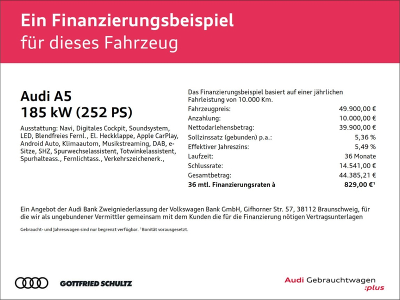 Audi A5 Avant TFSIe quattro EDITION ONE MATRIX 360 MMI — photo 2