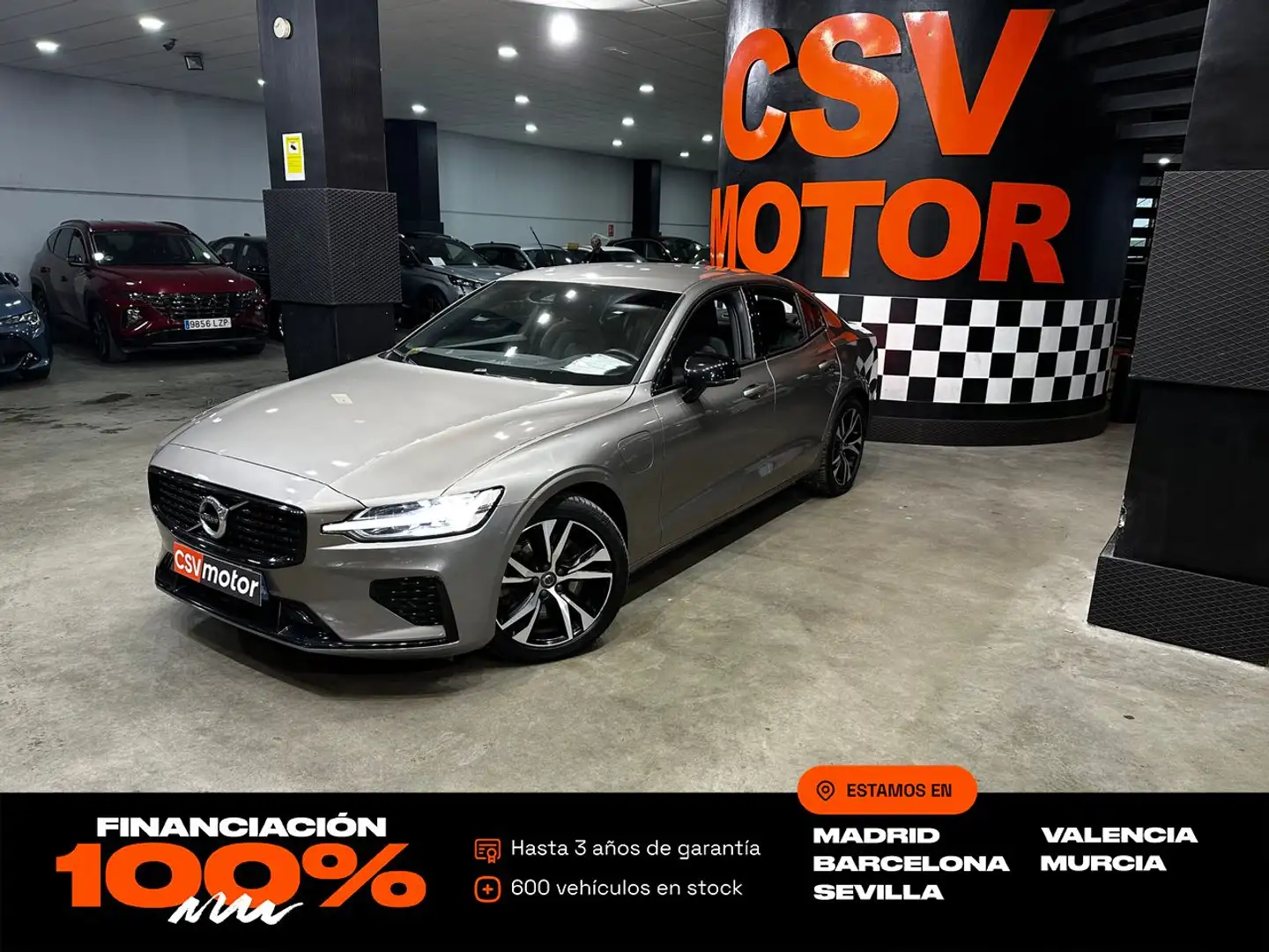Volvo S60 T6 Recharge R-Design aut Gris - 1