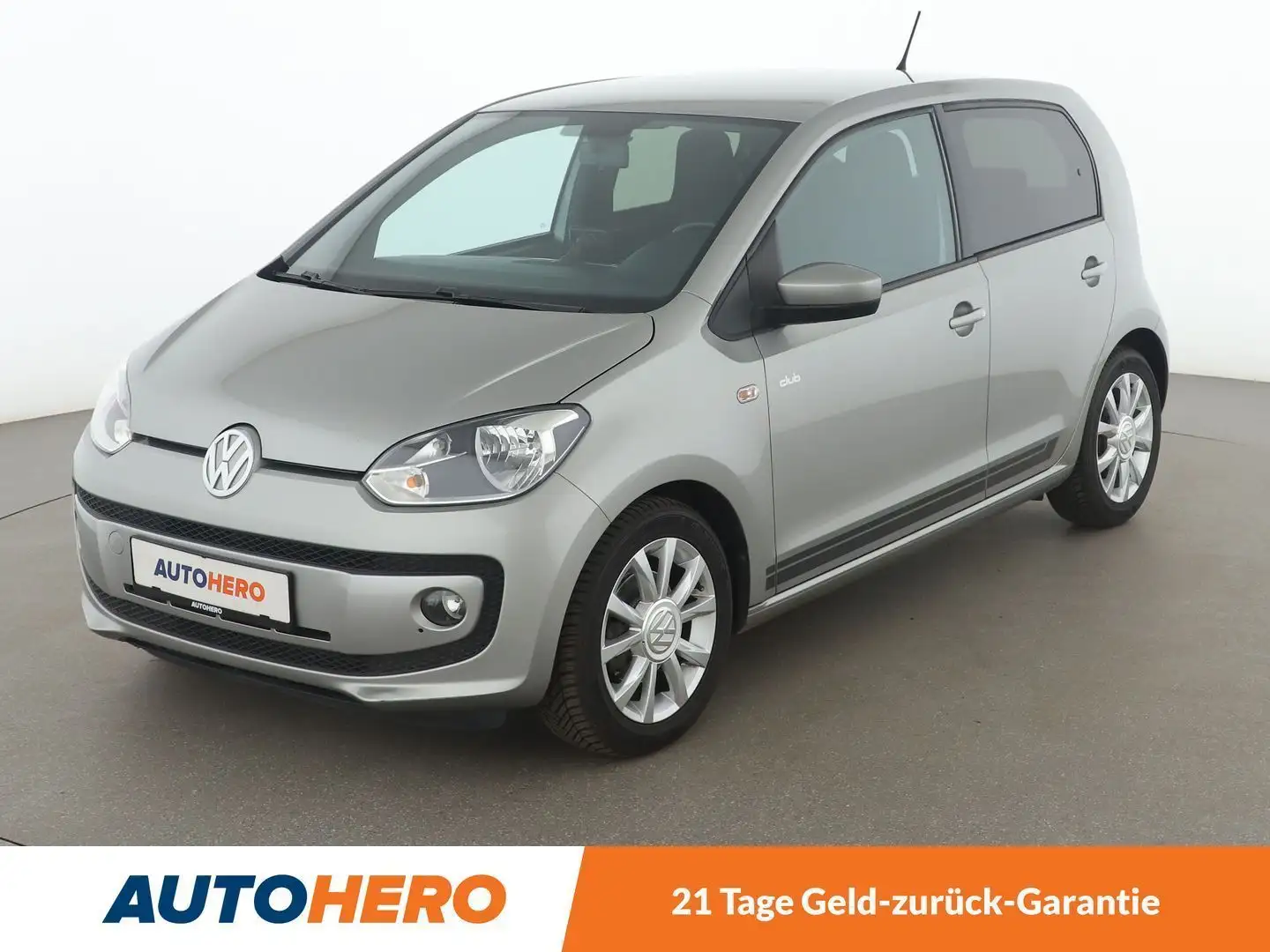 Volkswagen up! 1.0 Club up! BlueMotion Tech Aut.*NAVI*SHZ* Grau - 1
