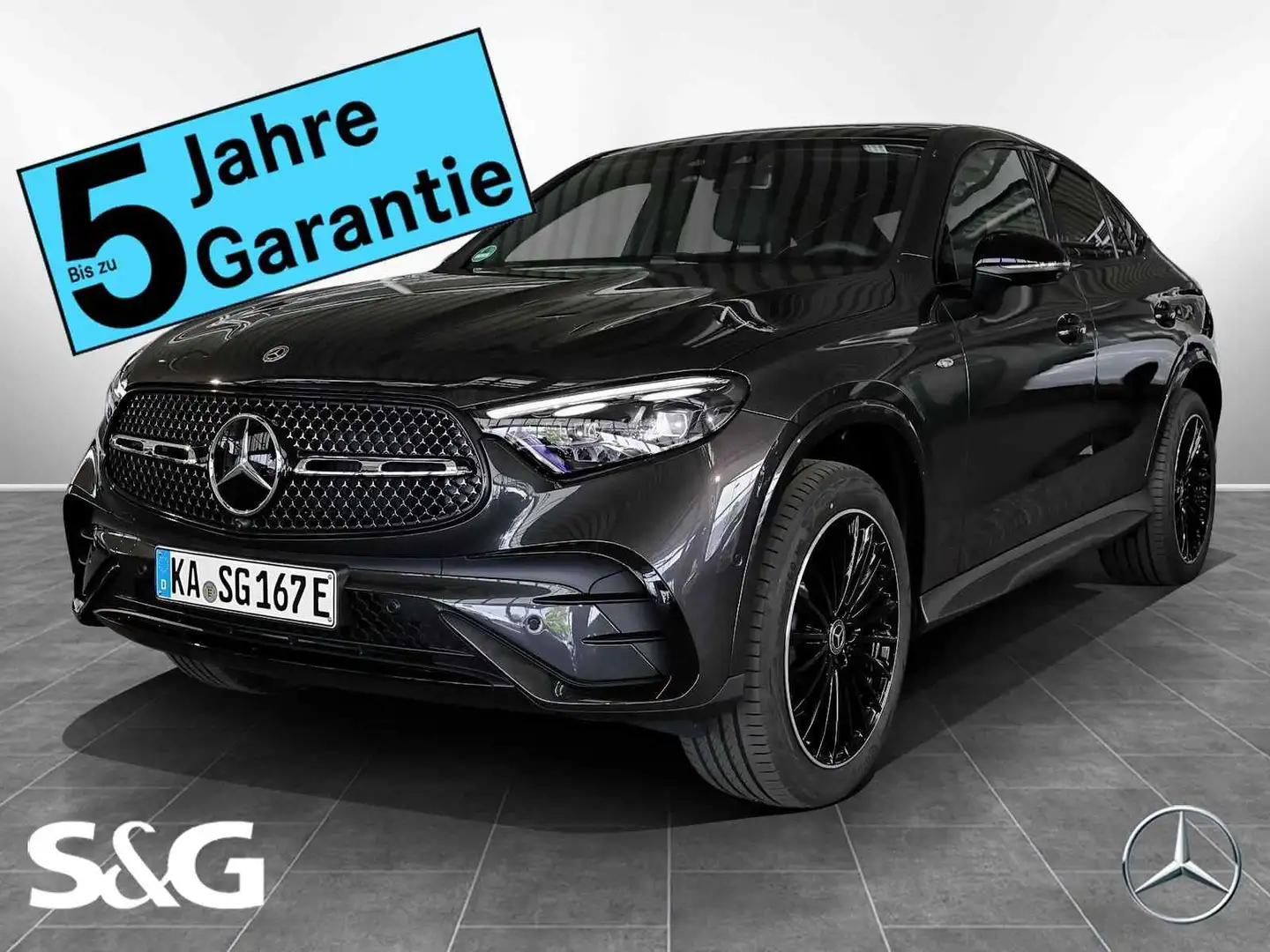 Mercedes-Benz GLC 300 de 4M Coupé AMG MBUX+360°+D-LED+Pano+AHK Grau - 1