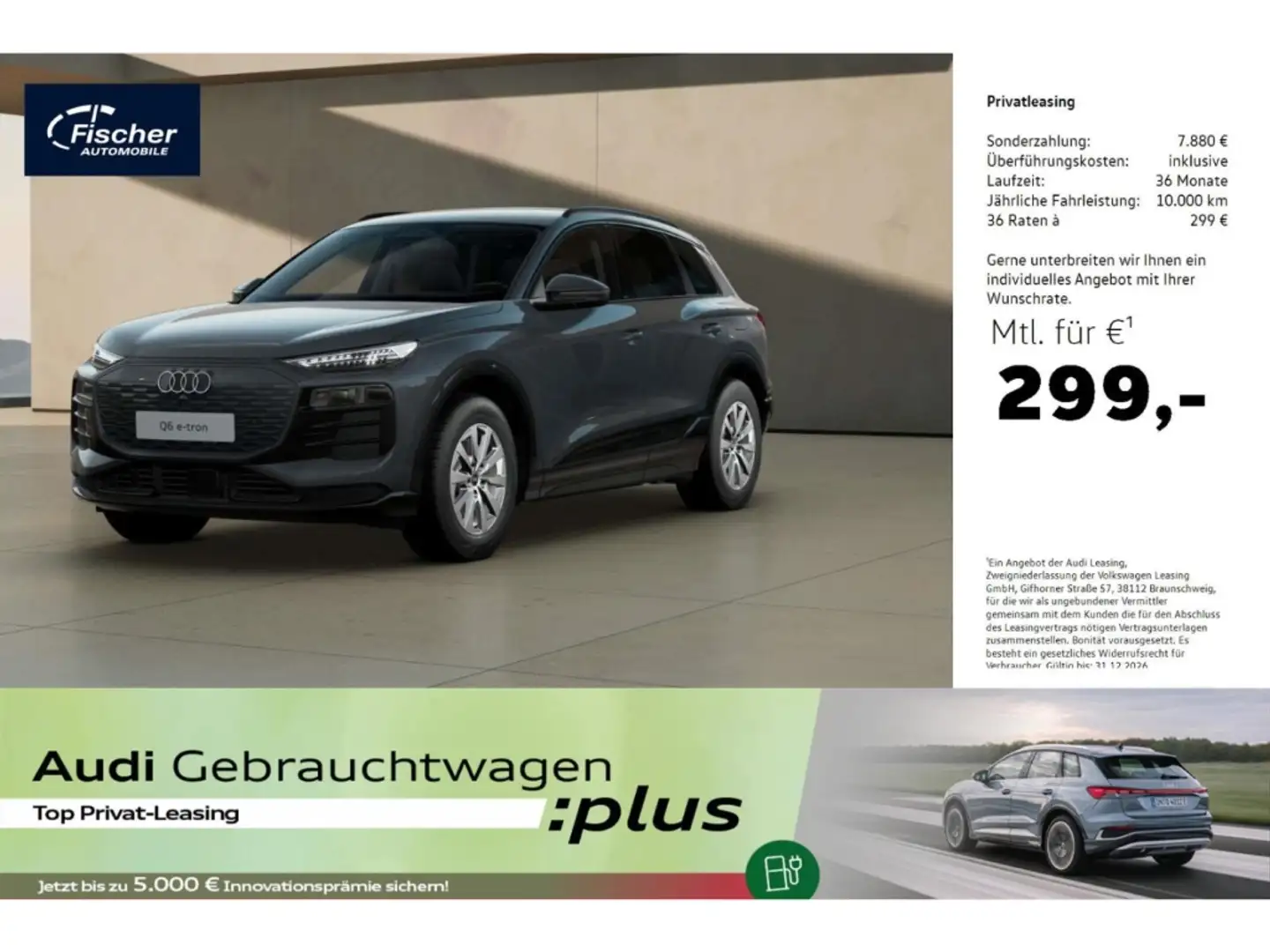 Audi Q6 e-tron NAV/360°/el.Heckklappe/TECH/KOMFORT Gris - 1