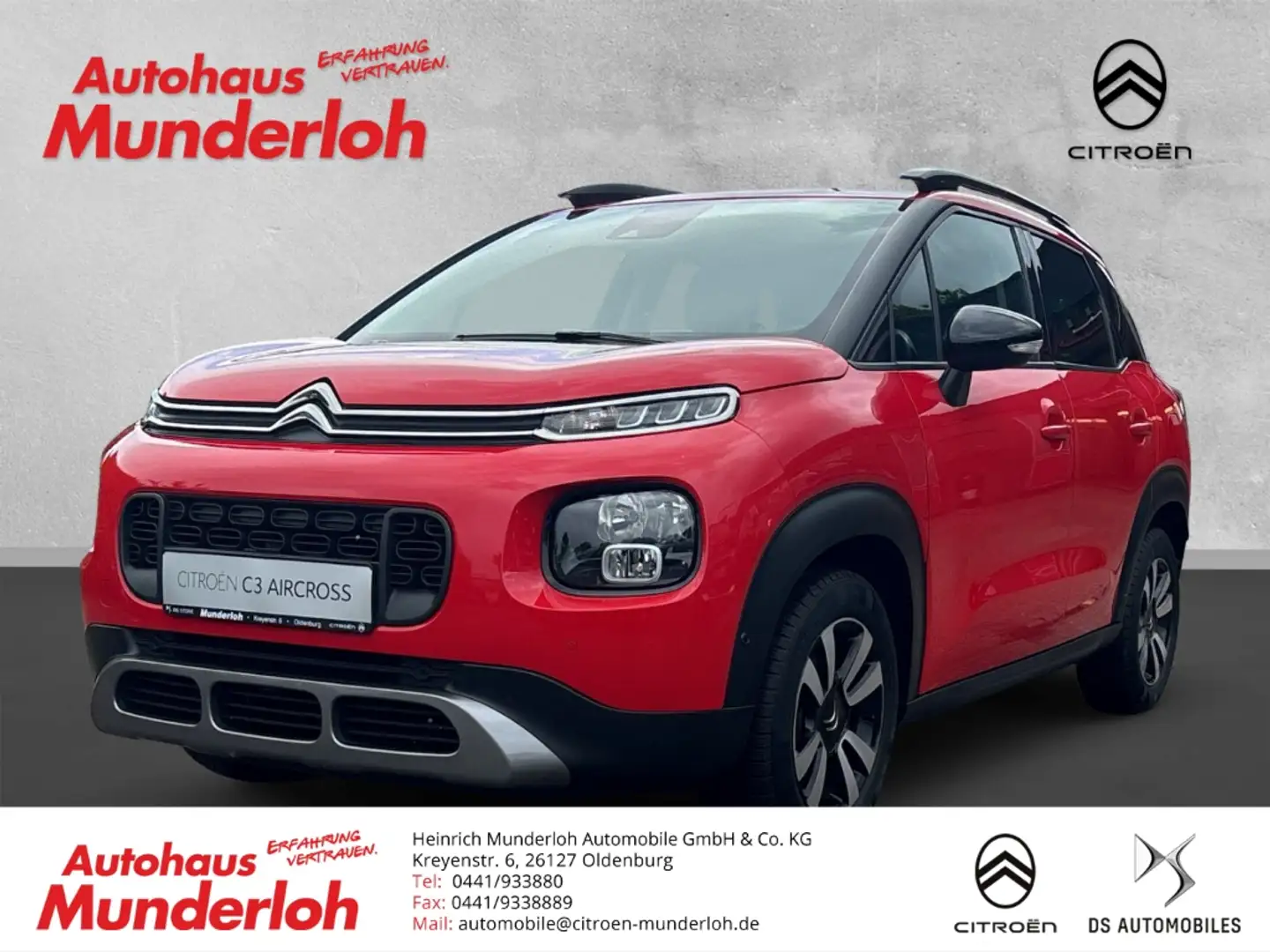 Citroen C3 Aircross Shine 1.2 PureTech Navi Apple CarPlay Android Auto Rot - 1