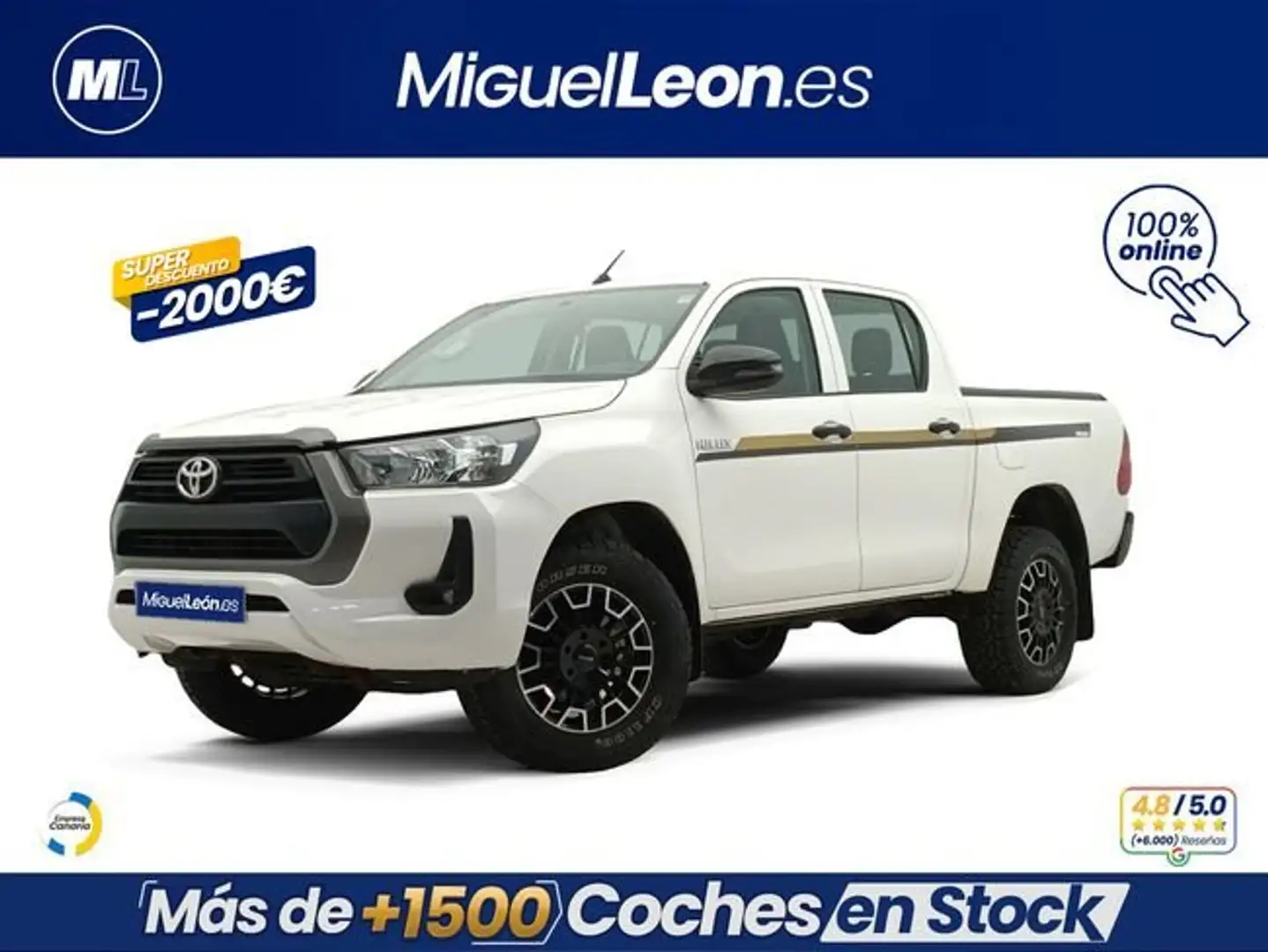 Toyota Hilux 2.5 D-4D Cabina Doble GX Aire acond. Blanco - 1