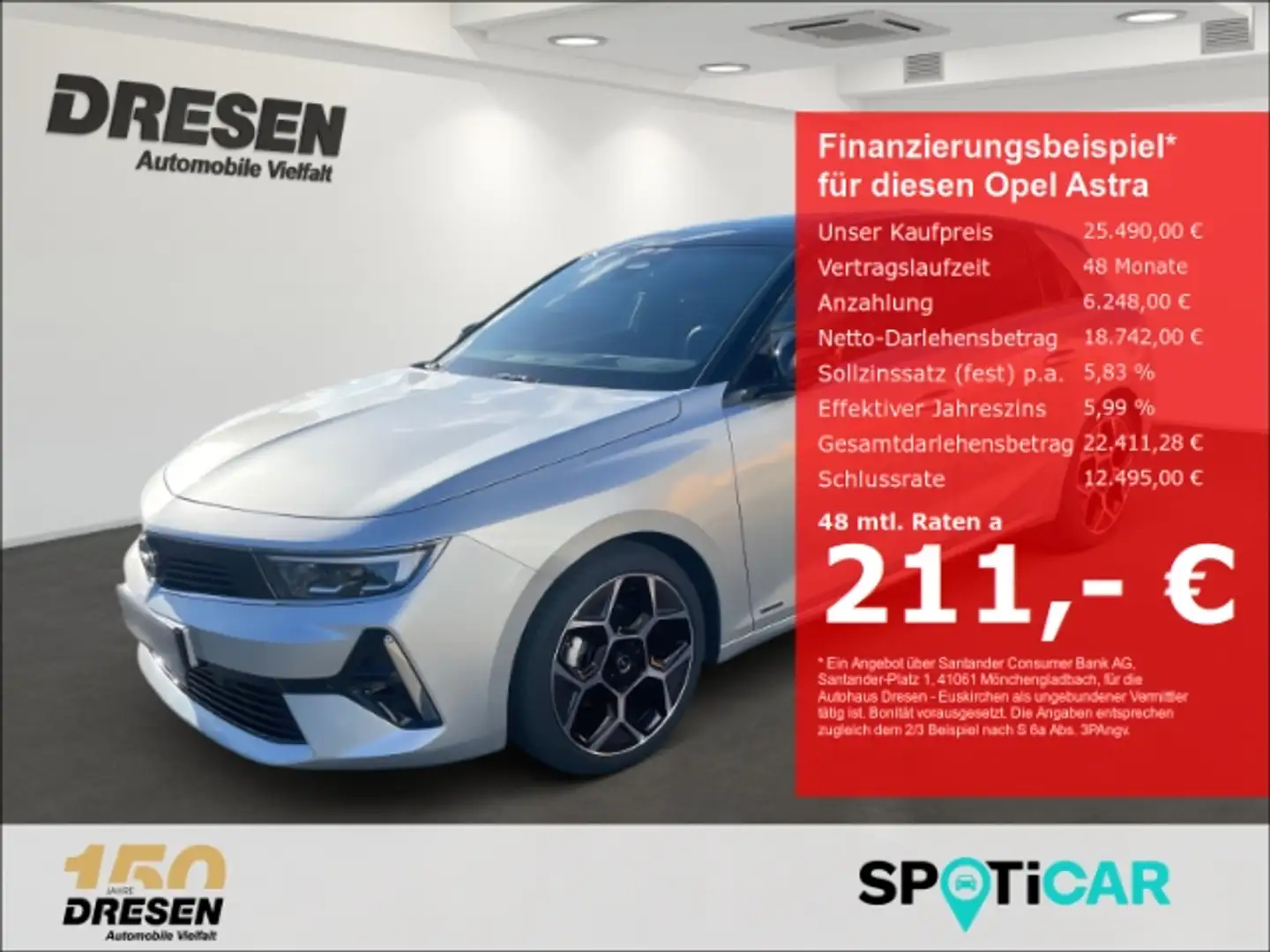 Opel Astra L 1.2 GS Line*ULTIMATE* Schiebedach/IntelliLux LED Argent - 1