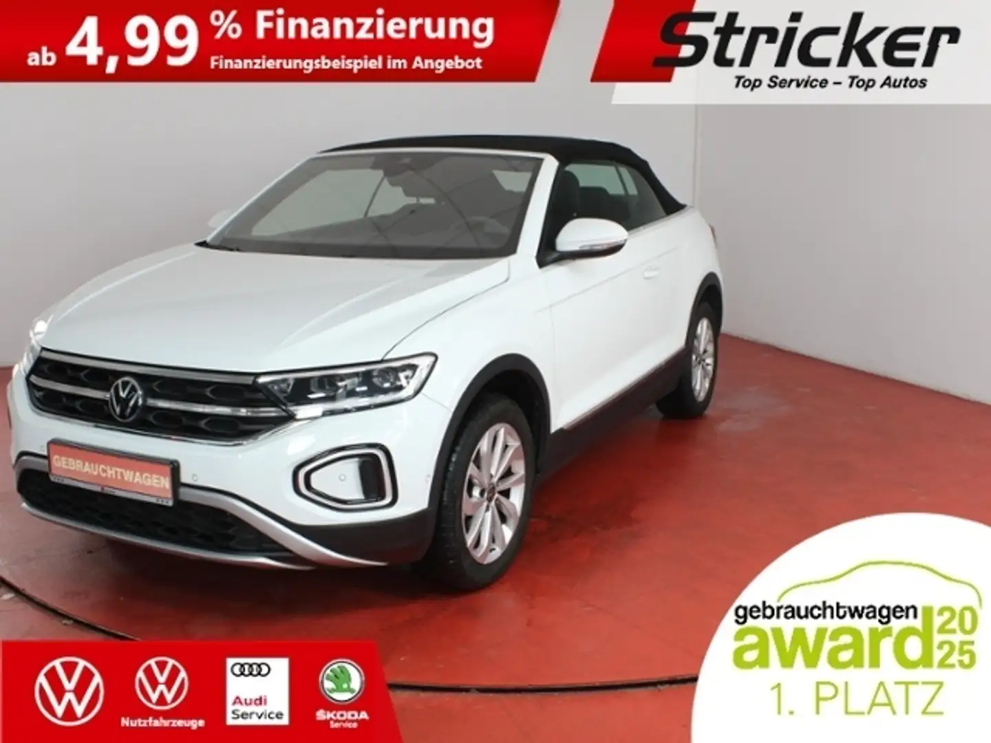 Volkswagen T-Roc Style 1.0TSI 273,-ohne Anzahlung ACC Einparkhilfe Weiß - 1