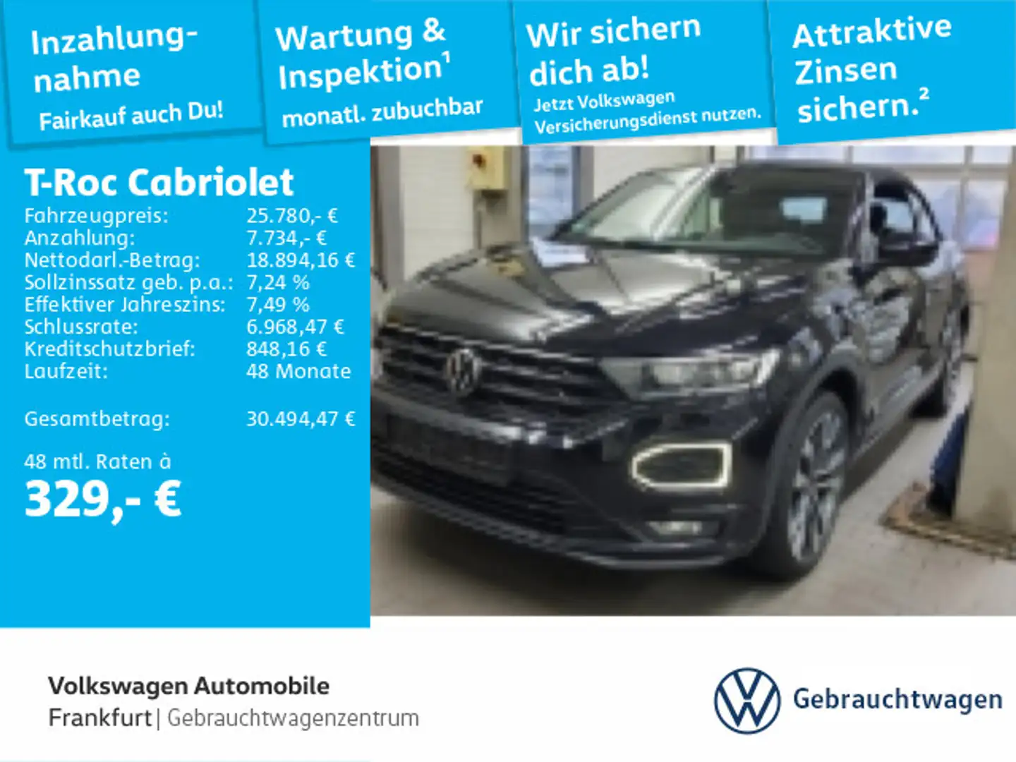 Volkswagen T-Roc 1.5 TSI DSG R-Line Navi LED Rück Schwarz - 1