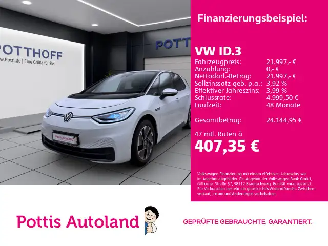 Volkswagen ID.3 PRO PERFORMANCE 1ST MAX PANO NAVI KAMERA Hu