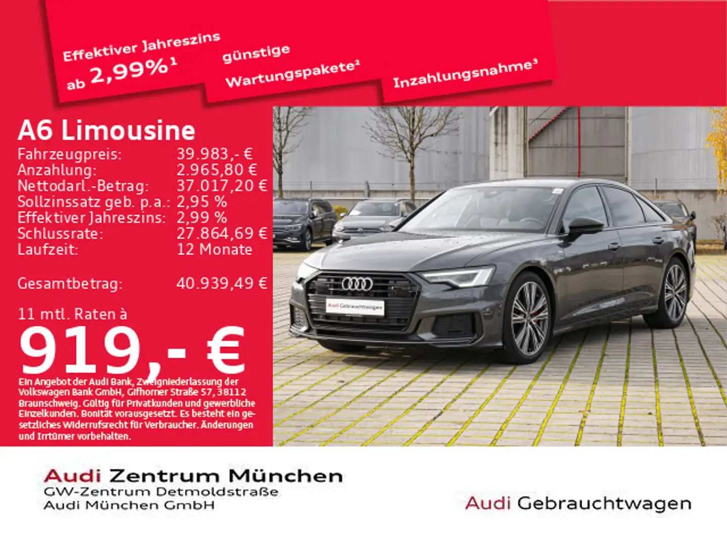 Audi A6 55 TFSI e advanced ACC/Virtual/Navi Grau - 1