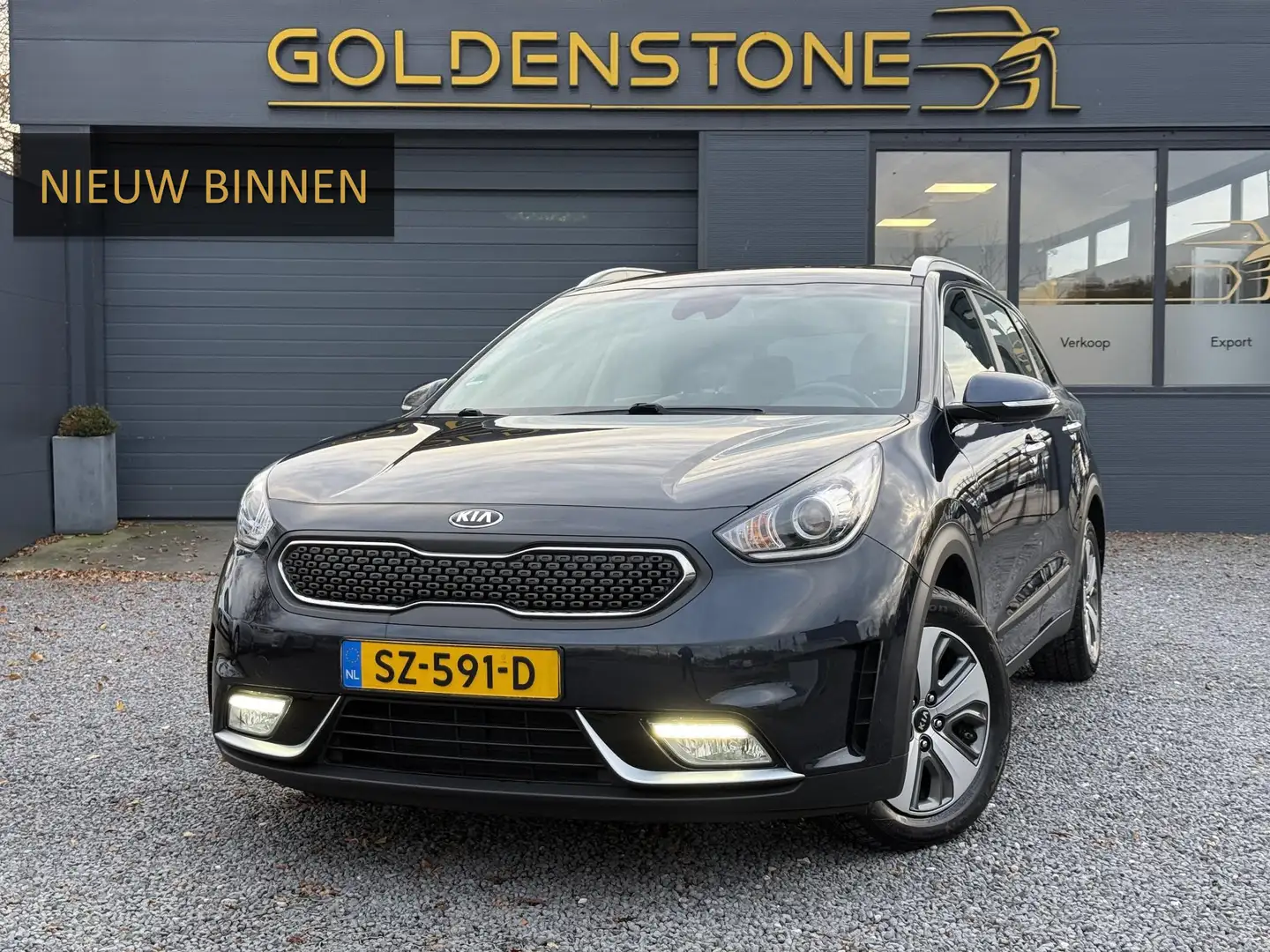 Kia Niro 1.6 GDi Hybrid DynamicLine 1e Eigenaar,Navi,Camera Blauw - 1