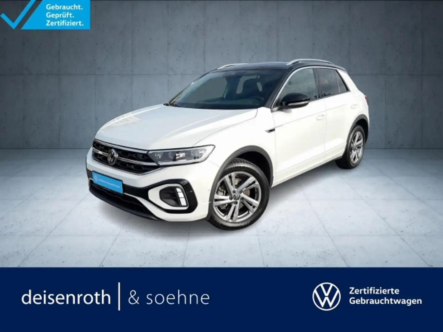 Volkswagen T-Roc R-Line 2.0 TDI DSG AHK/LED+/Nav/AppCon/ACC/Assist Weiß - 1