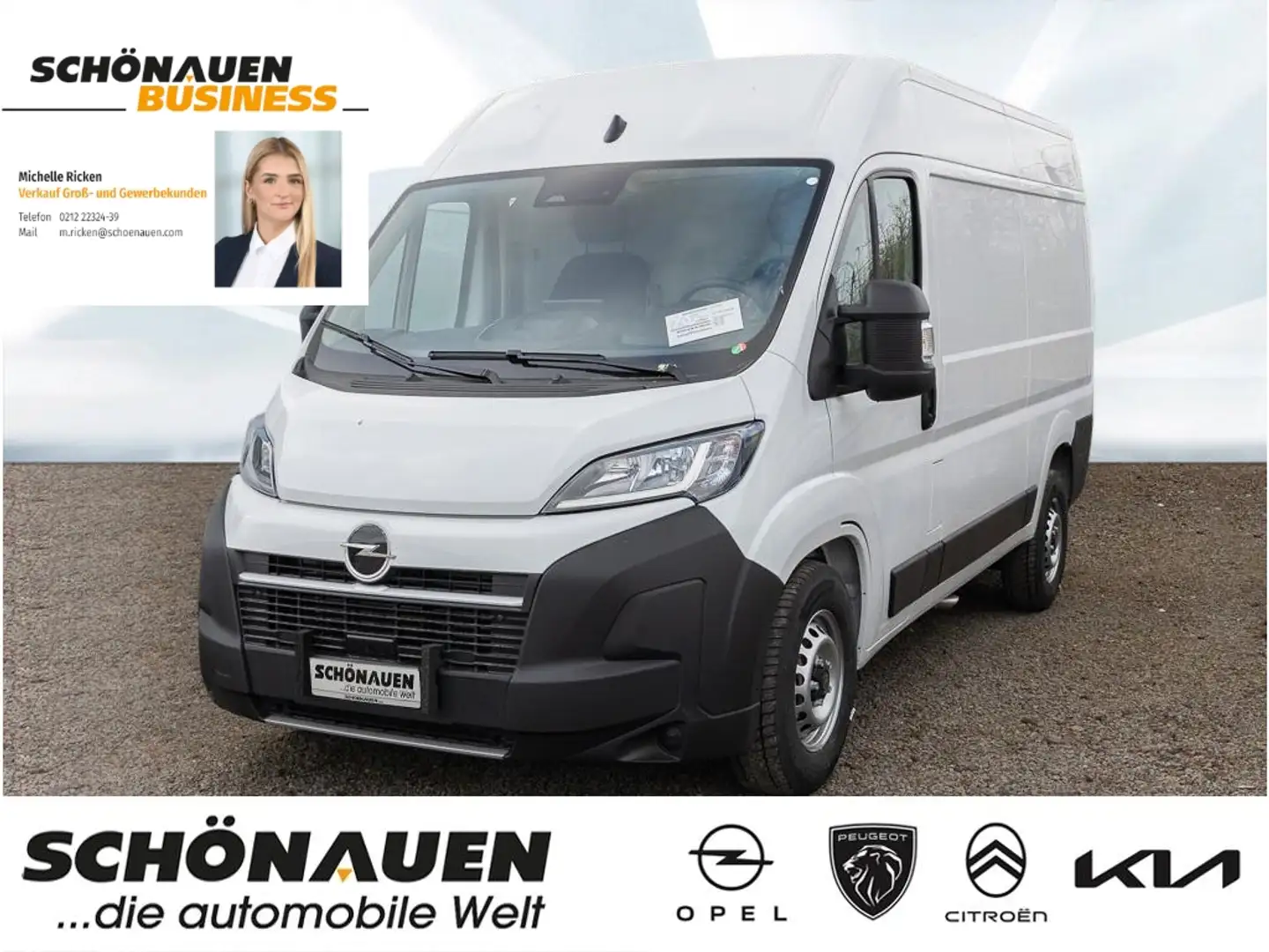 Opel Movano Cargo L2H2 3,5t verst.140 PS +AHK+NAVI+++ Weiß - 1