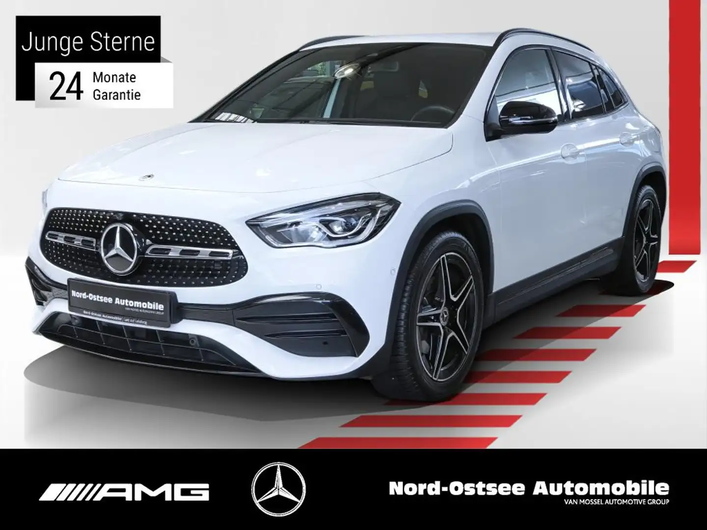 Mercedes-Benz GLA 200 d AMG NIGHT AHK LED KAMERA TOTWINKEL Wit - 1