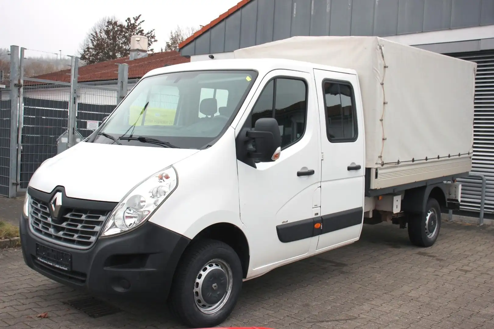 Renault Master 2.3dci # Allrad # DoKa # Pritsche + Plane Blanc - 1