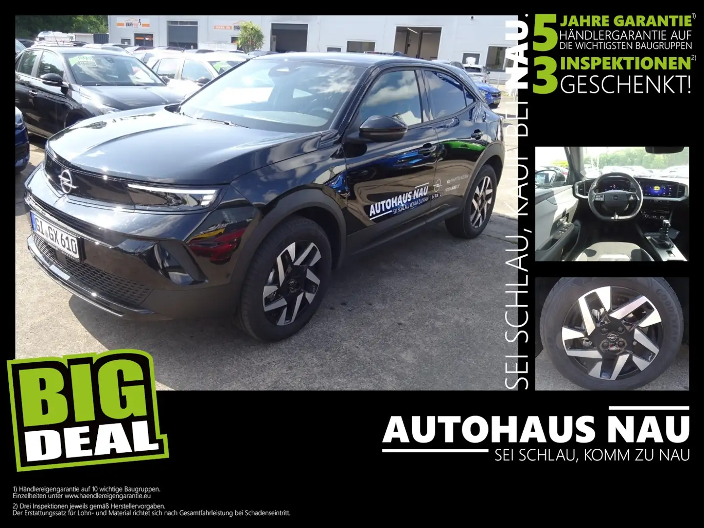 Opel Mokka Elegance 1.2 inkl. Inspektionspaket BigDeal Schwarz - 1