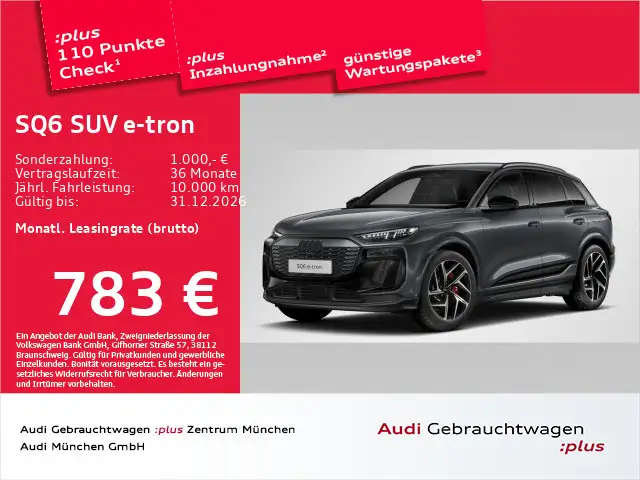 Audi SQ6 e-tron SQ6 e tron AHK/B&O/21"Zoll