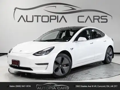 White 2019 Tesla Model 3 Standard Plus RWD Sedan Rear-Wheel Drive Automatic