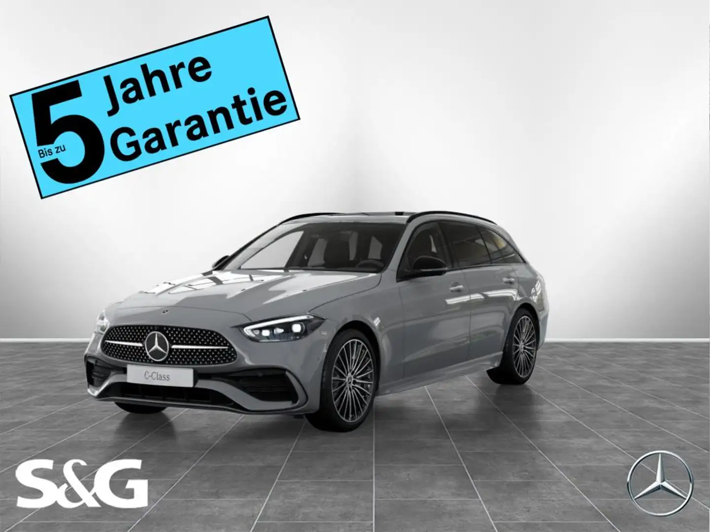 Mercedes-Benz C 220 d T AMG MBUX+360°K+DIG-LED+Pano+AHK+Distro Grigio - 1