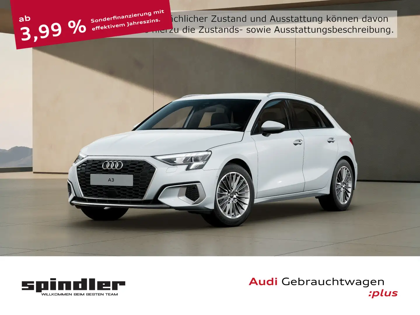 Audi A3 advanced 30TDI/ Navi, ParkAssi, LED Weiß - 1