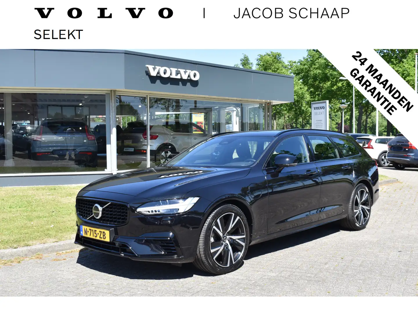 Volvo V90 T8 390PK AWD R-Design HUD | H&K | Trekhaak | Lucht Negro - 1