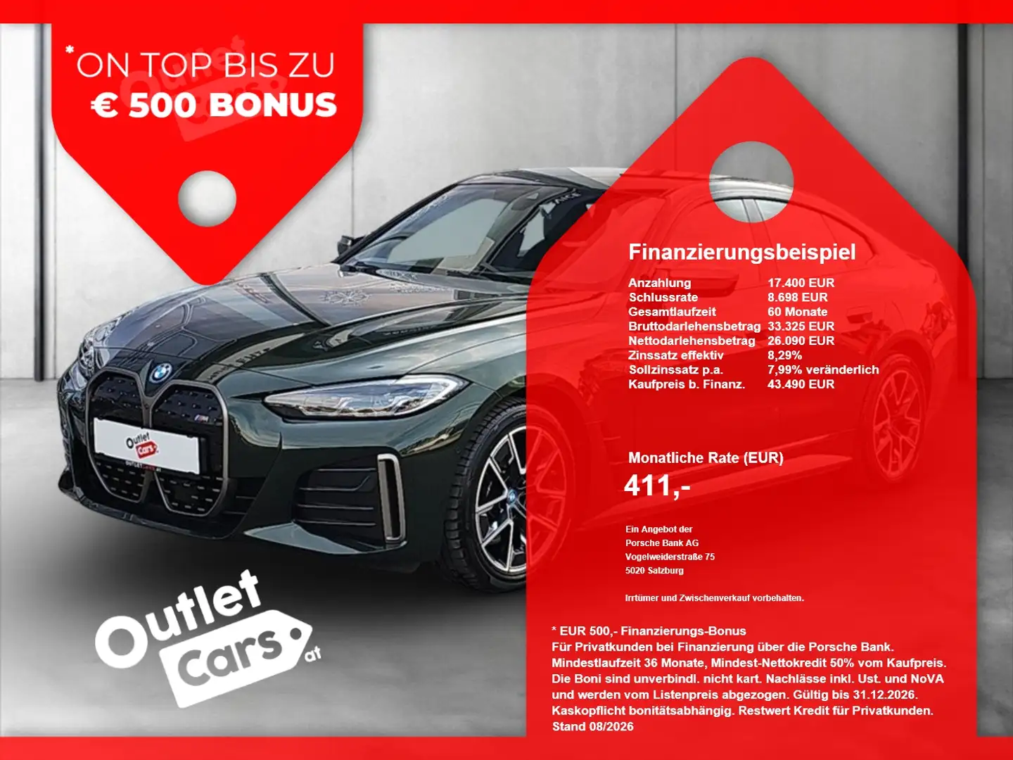 BMW i4 Gran Coupe M50 400 kW LENKRADHZG+AHK+RFK+LM Grün - 1