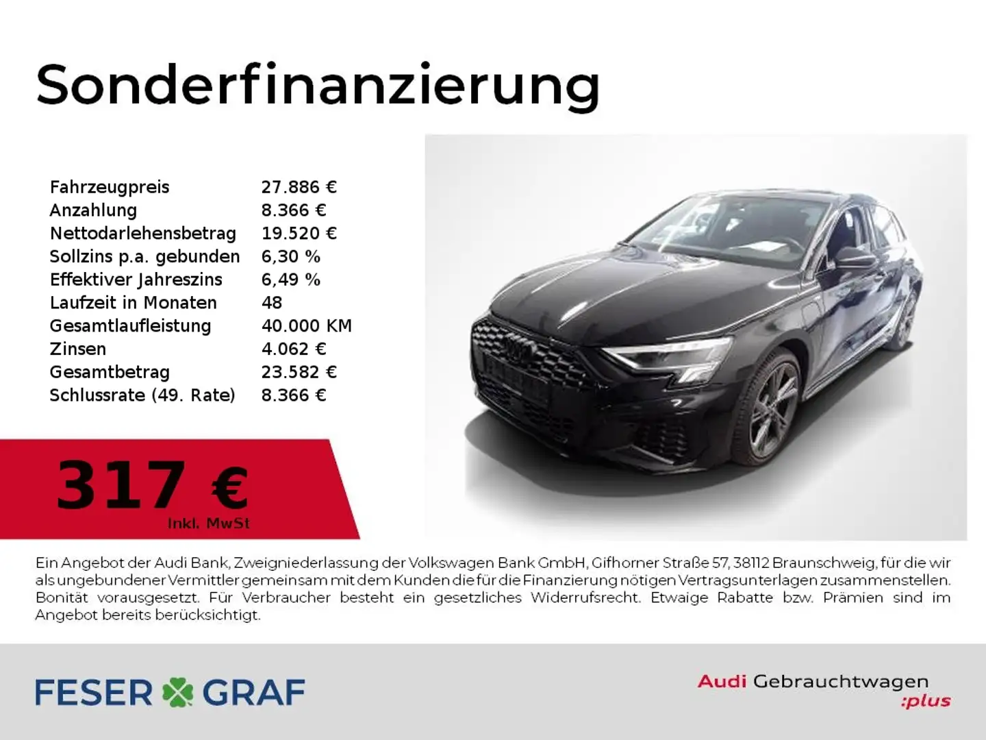 Audi A3 40 TFSI e S Line Ext Navi,LED,Sportsitze Noir - 1