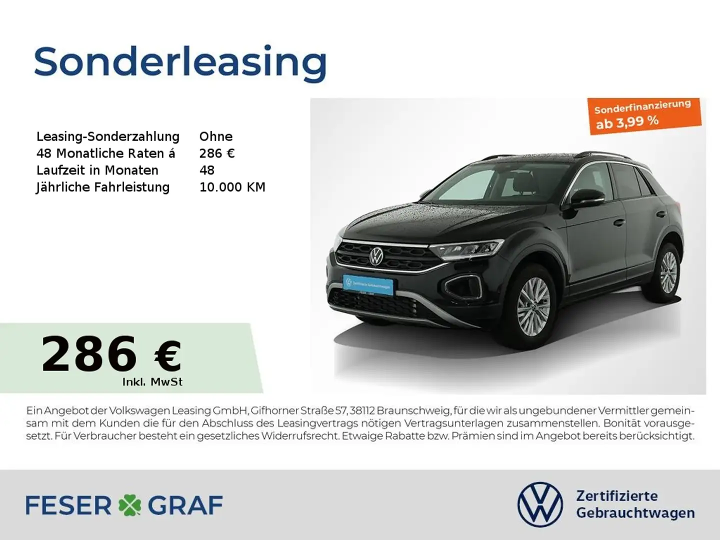 Volkswagen T-Roc Life 1.5 TSI DSG Navi AHK StandHz LED Schwarz - 1
