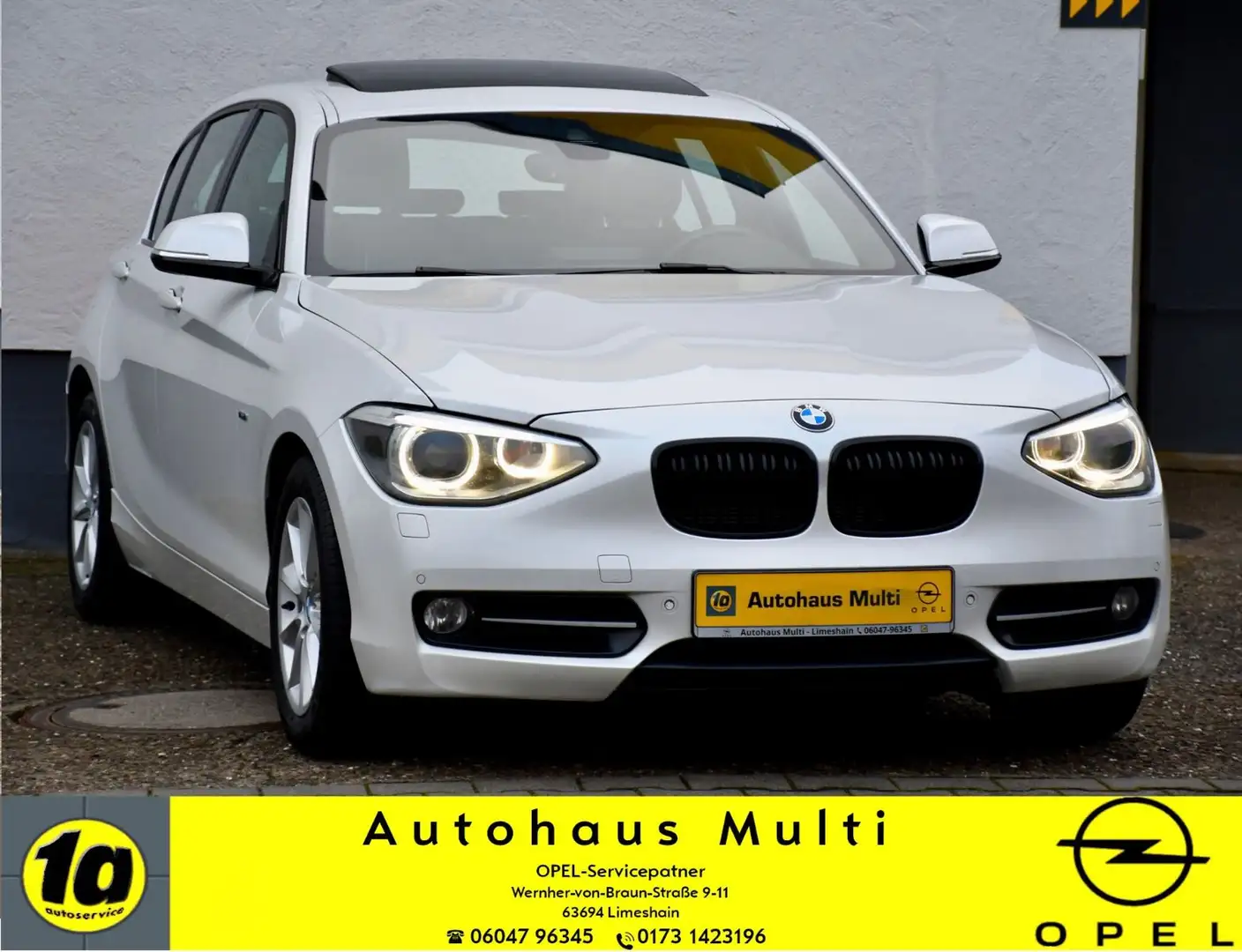 BMW 118 i Sport Aut. Kamera Tempomat NAVI Xenon Sitzh Blanc - 1