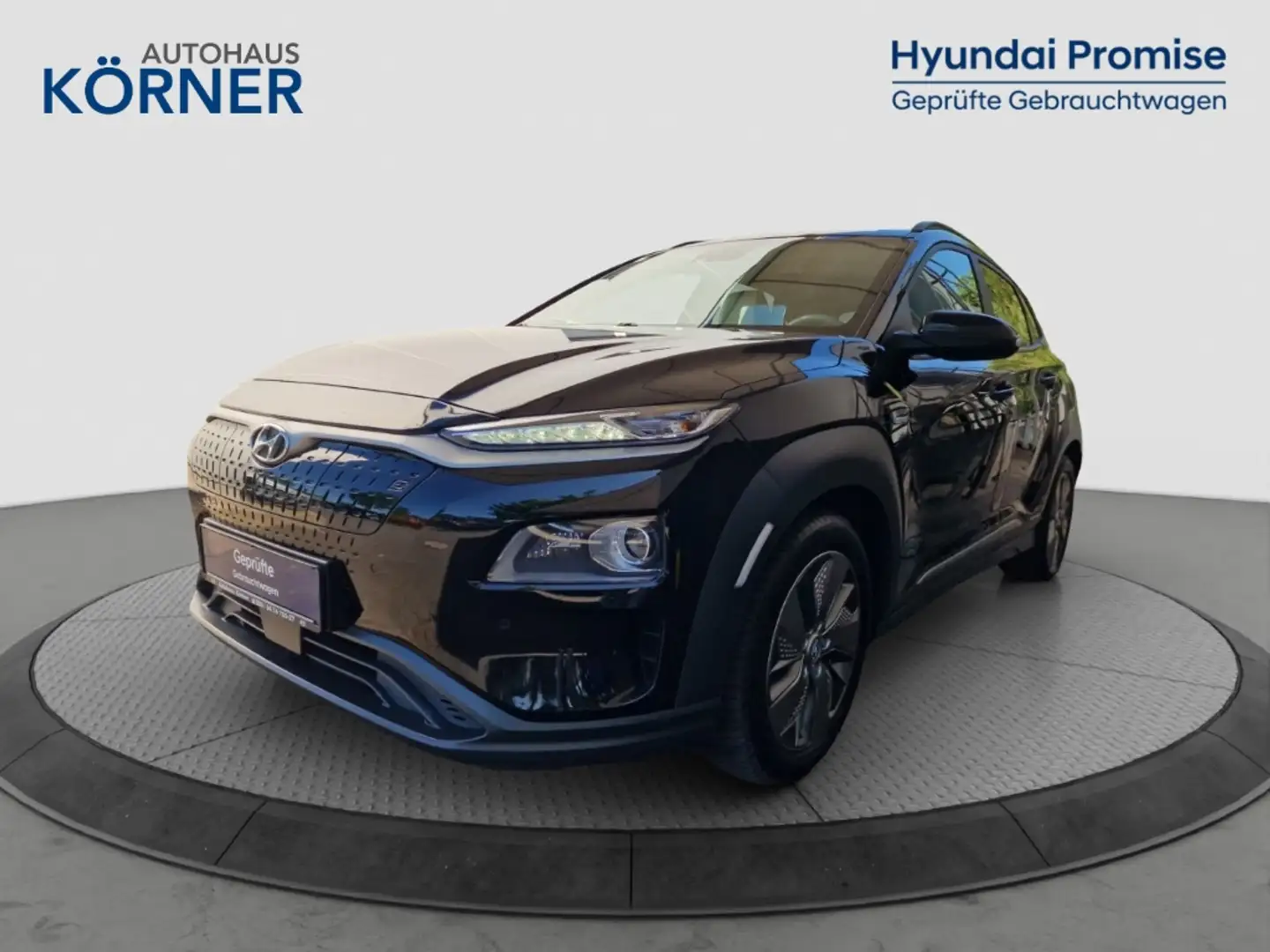 Hyundai KONA Electro PREMIUM (150kW) *LEDER*KLIMASITZ*LED*CARPL Zwart - 2