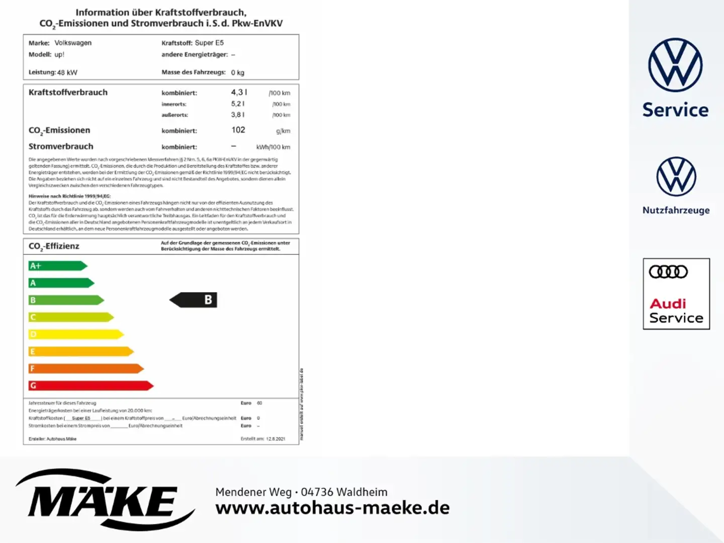 Volkswagen up! 1.0 Garantie bis 05.2027!!! Klimaautomatik, SHZ, P Alb - 2
