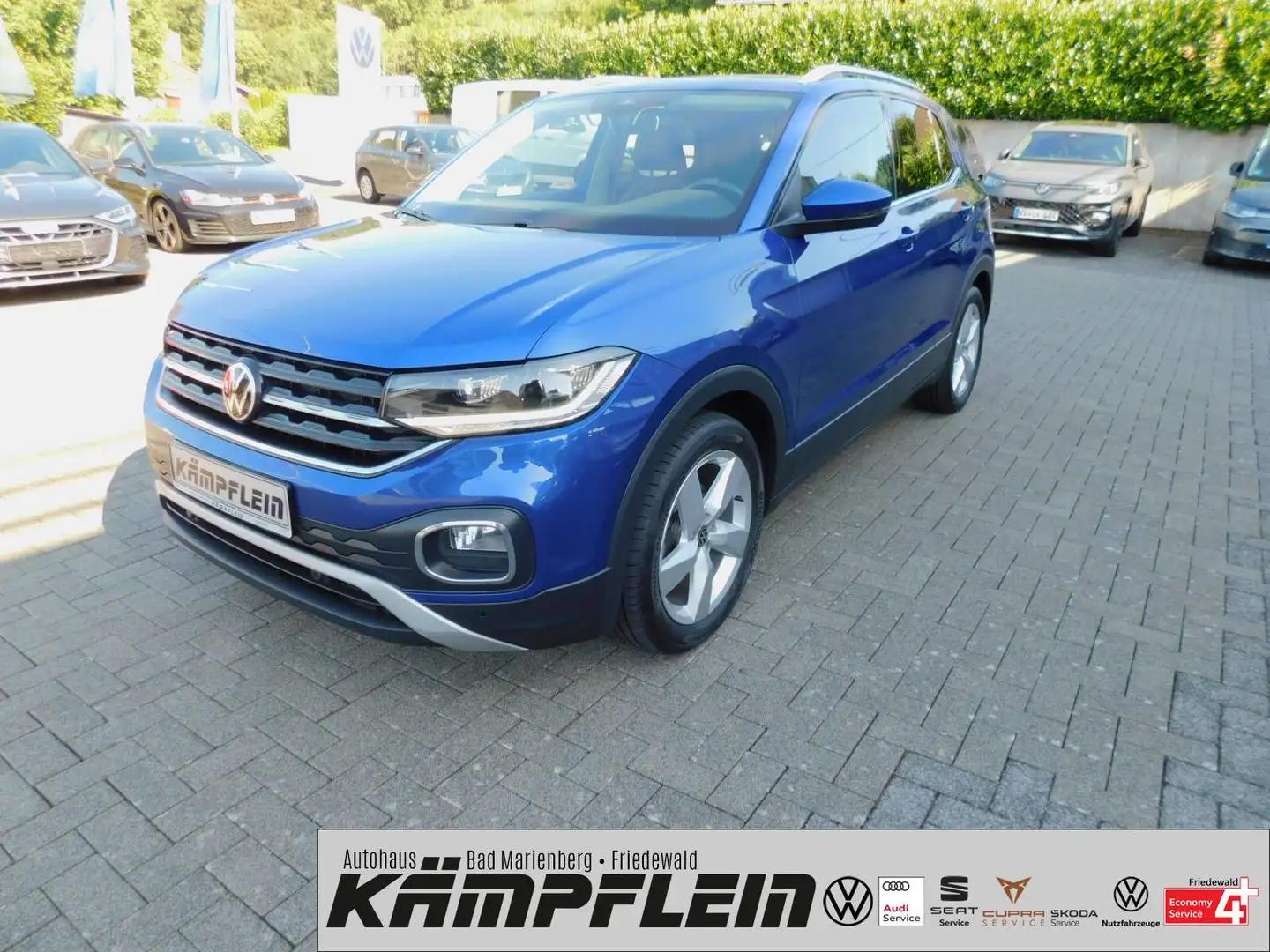 Volkswagen T-Cross Style 1.0TSI OPF AHK LED NAV CAM TEL LM Blau - 1