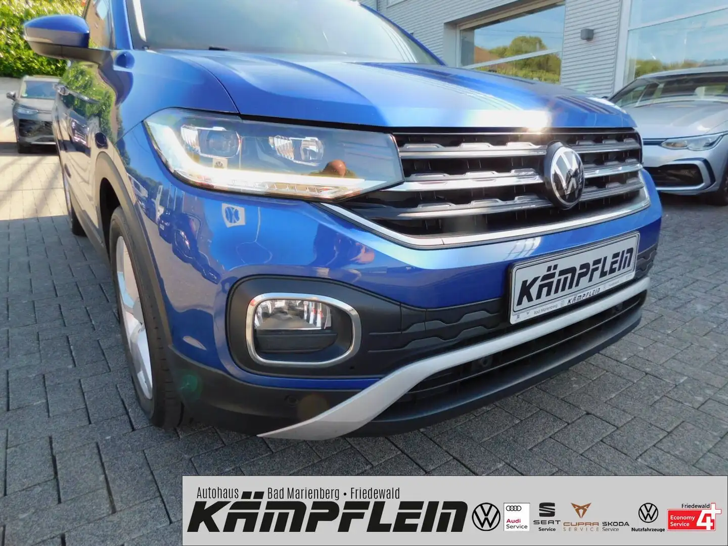 Volkswagen T-Cross Style 1.0TSI OPF AHK LED NAV CAM TEL LM Blau - 2
