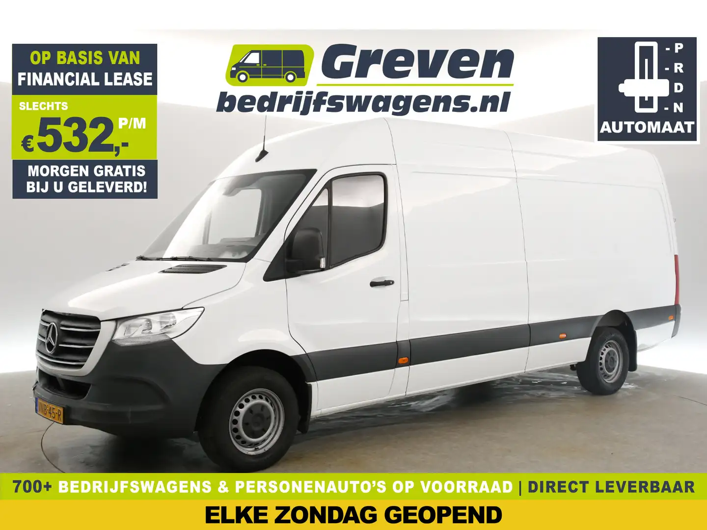Mercedes-Benz Sprinter 319 3.0 CDI L3H2 V6 191PK Automaat Airco Cruise Ca Wit - 1