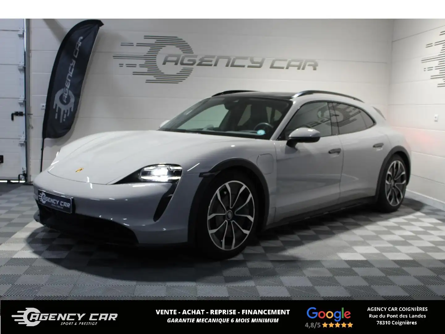 Porsche Taycan 4S 571 Gris Craie Roues AR directrices Gris - 1
