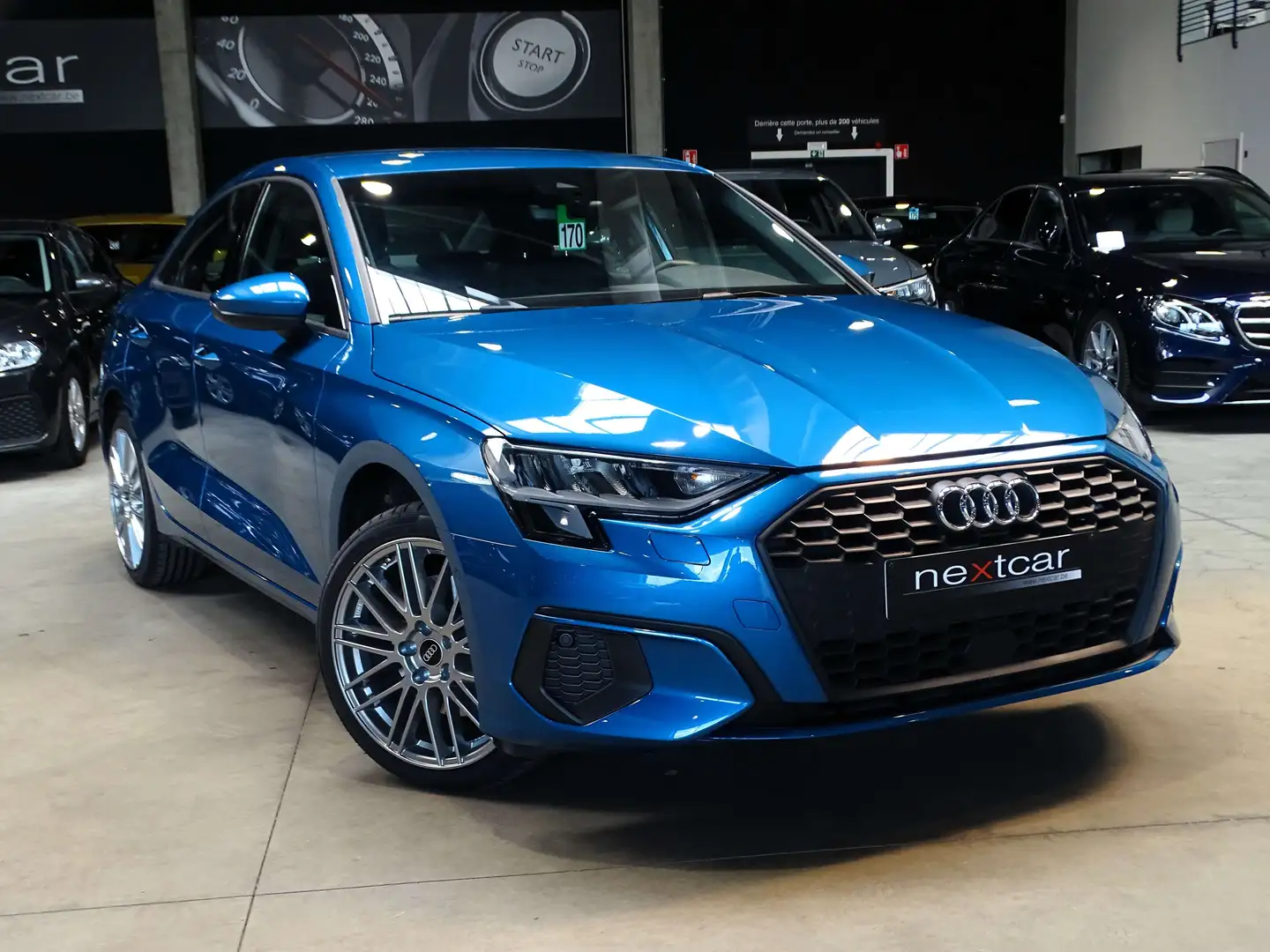 Audi A3 30TFSI Sedan STronic Adv LED-NAVI-VIRTUAL-PARKING Bleu - 2