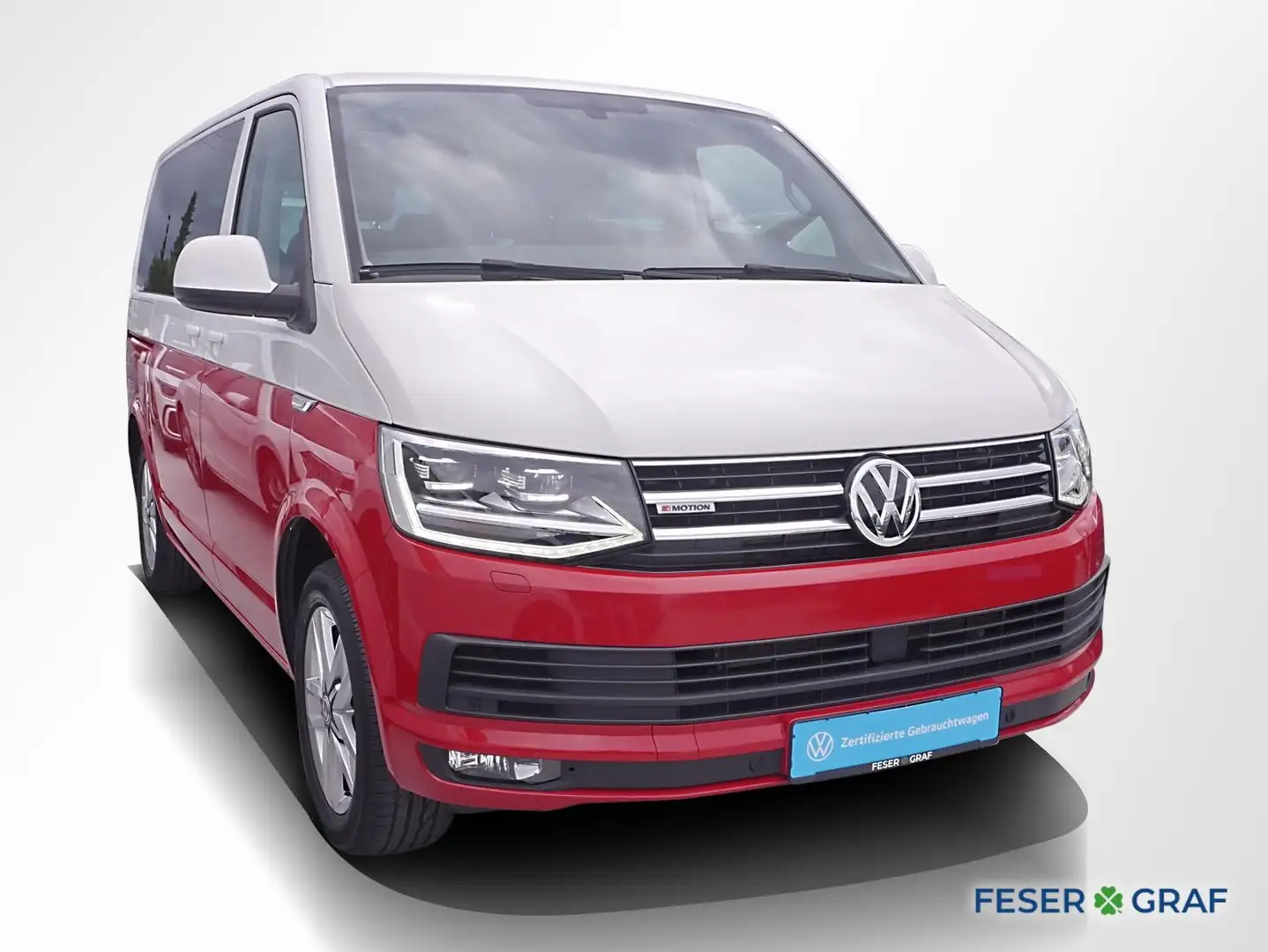 Volkswagen T6 Multivan 2.0 TDI 4M Comfortl. DSG 7Si AHK LED Rouge - 2