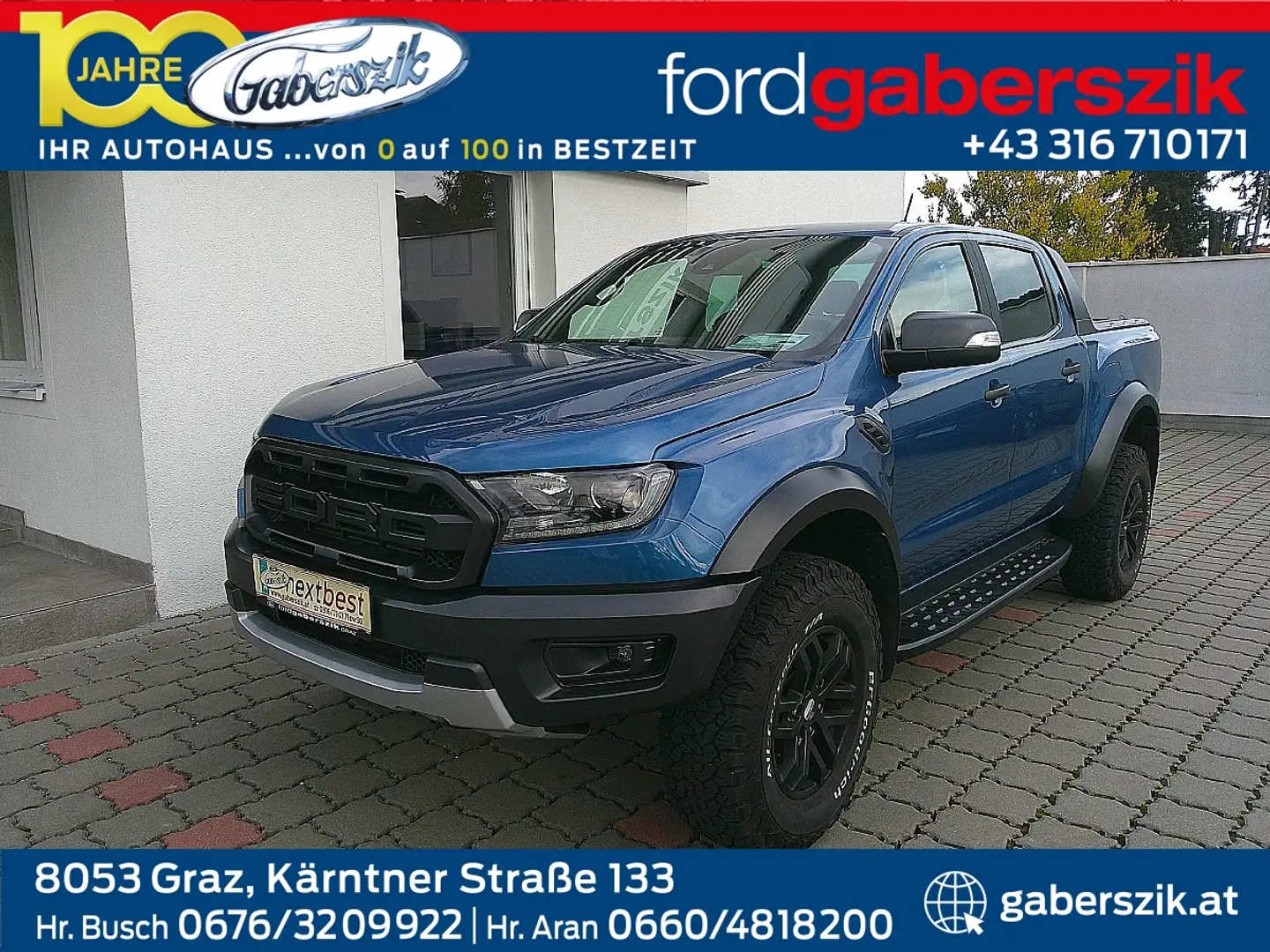 Ford Ranger Raptor Ranger Raptor 4X4 DK 2.0 EcoBlue Aut. Bleu - 1